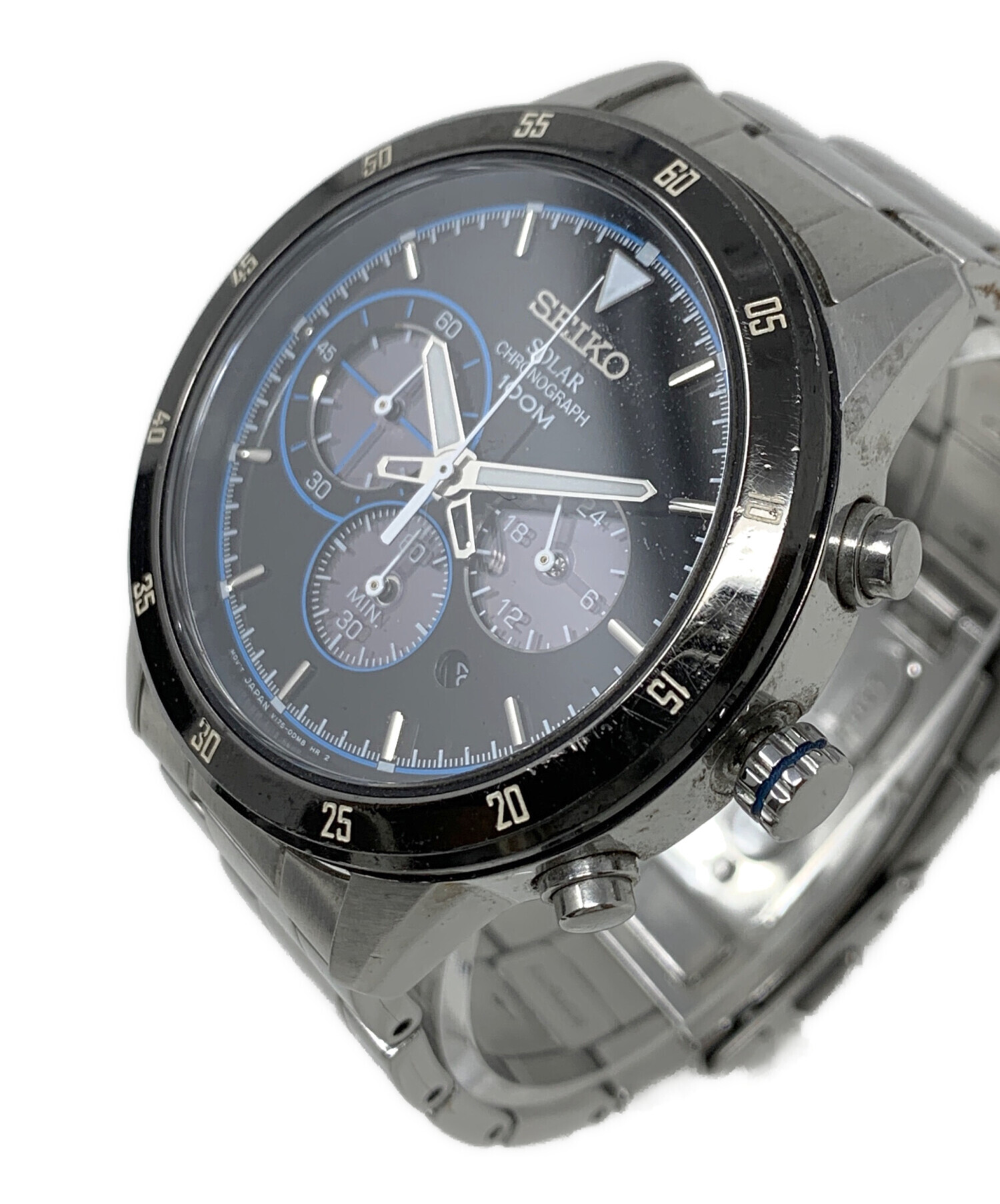 SEIKO クロノグラフ 100M 6168-00D0 クォーツ 腕時計 中古・古着通販