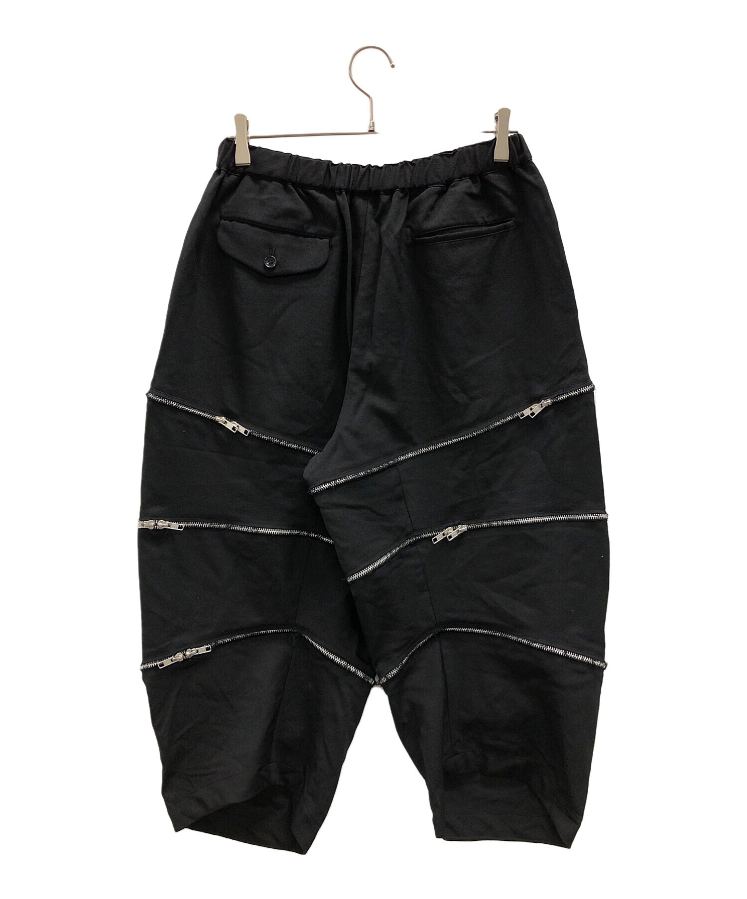 ブラックコムデギャルソン 螺旋ジップパンツ