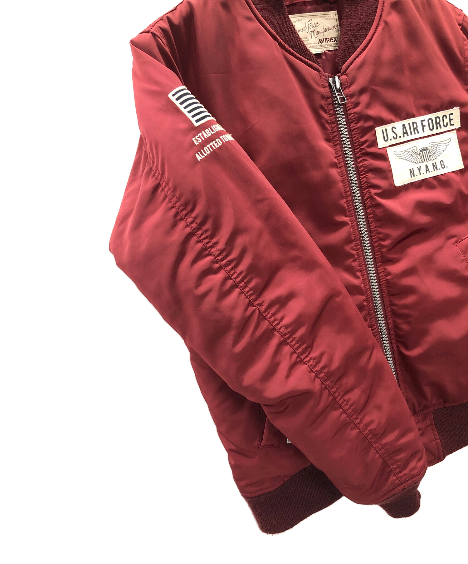 中古・古着通販】AVIREX (アヴィレックス) MA-1ジャケット レッド