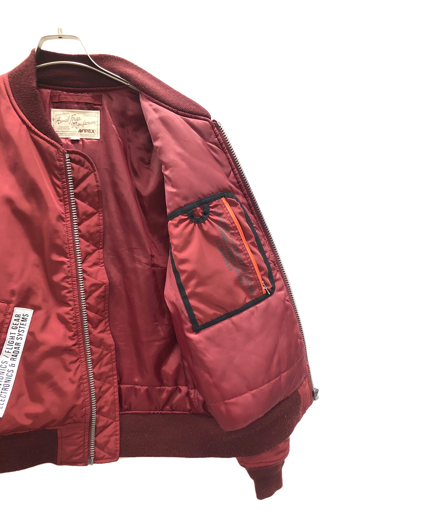 中古・古着通販】AVIREX (アヴィレックス) MA-1ジャケット レッド
