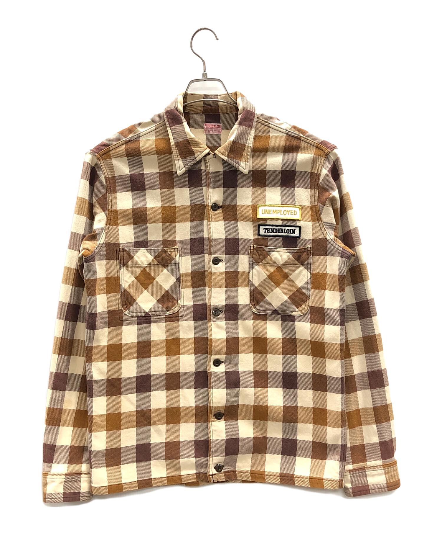 中古・古着通販】TENDERLOIN (テンダーロイン) ネルシャツ ブラウン