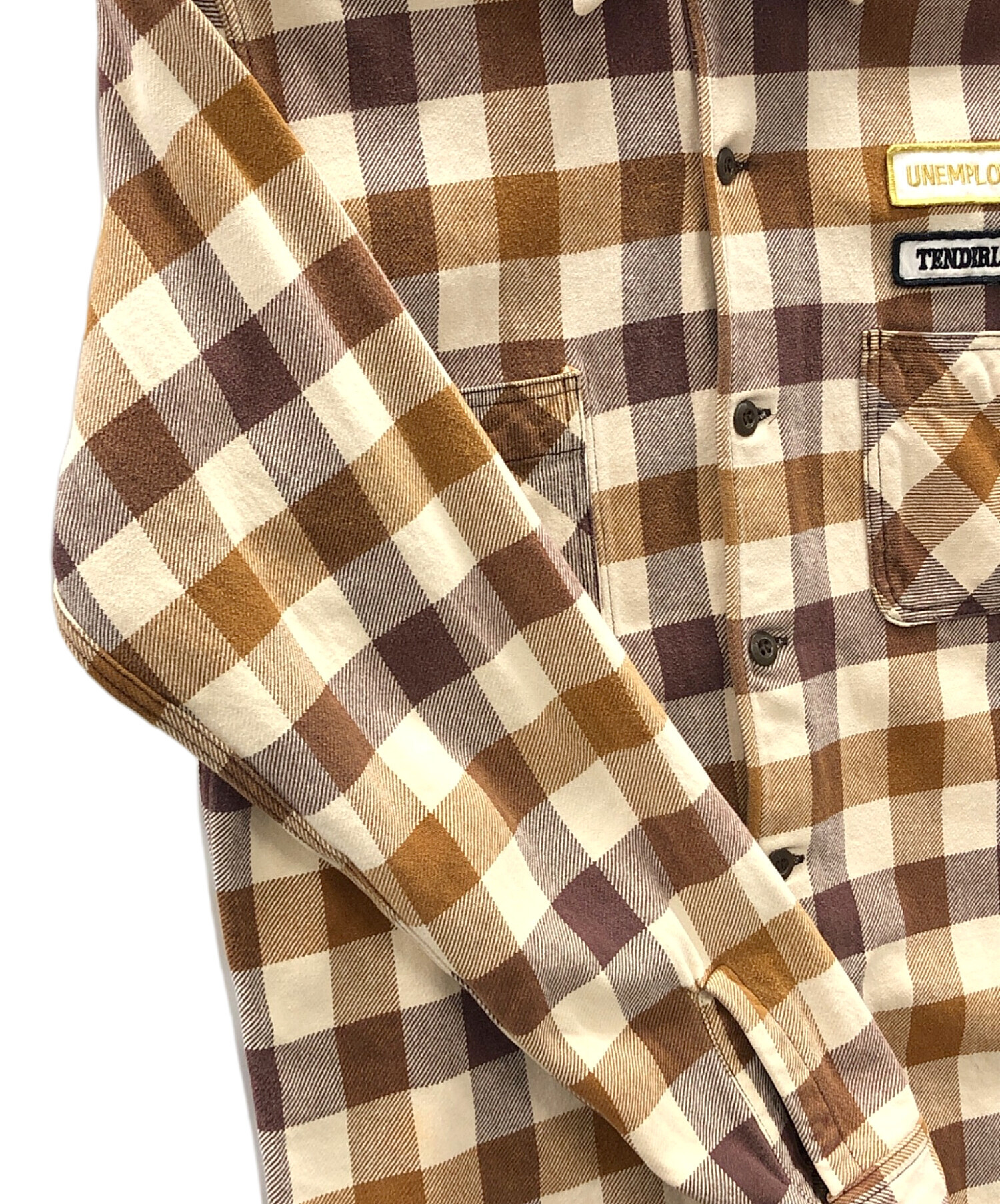 中古・古着通販】TENDERLOIN (テンダーロイン) ネルシャツ ブラウン