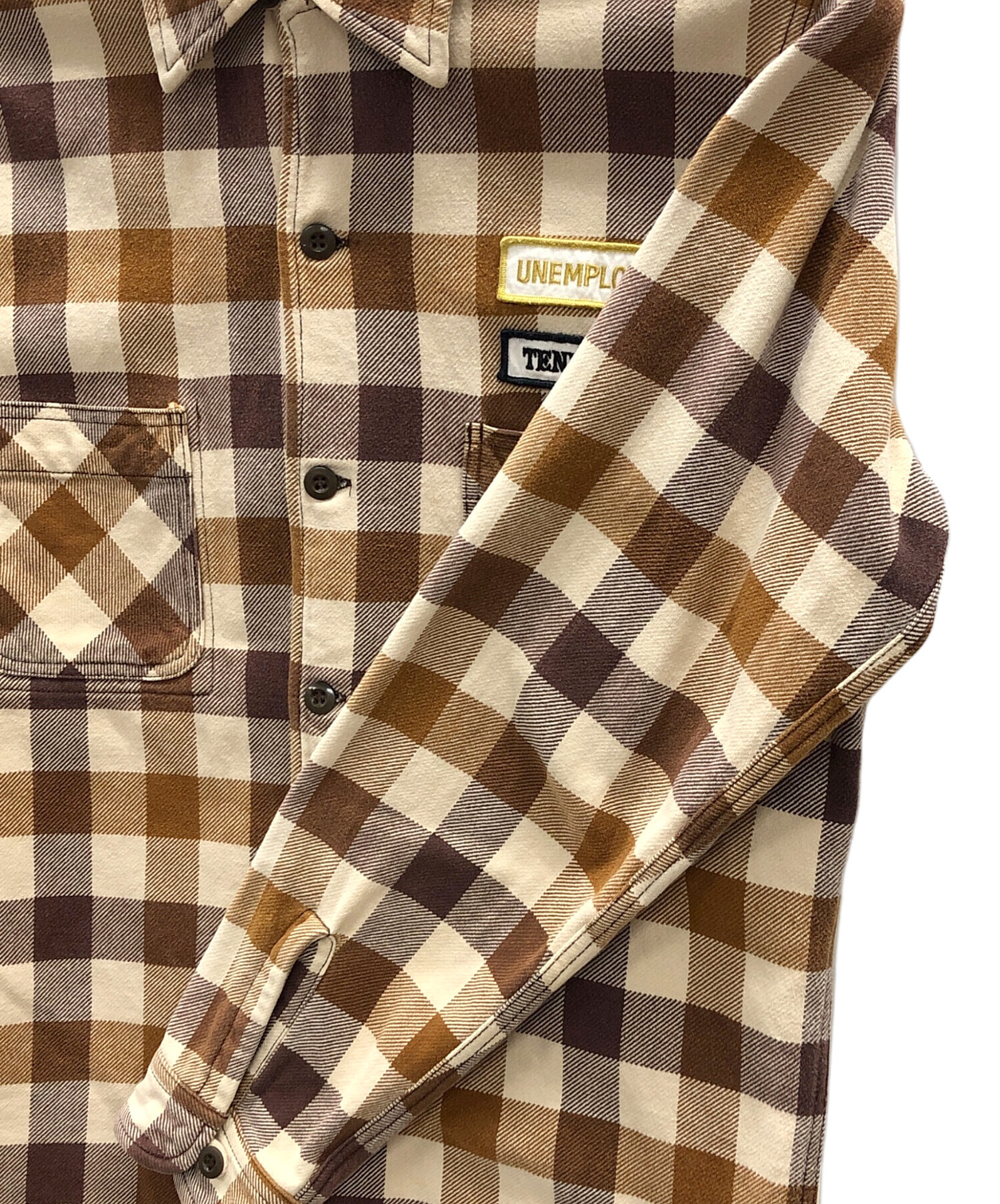 中古・古着通販】TENDERLOIN (テンダーロイン) ネルシャツ ブラウン