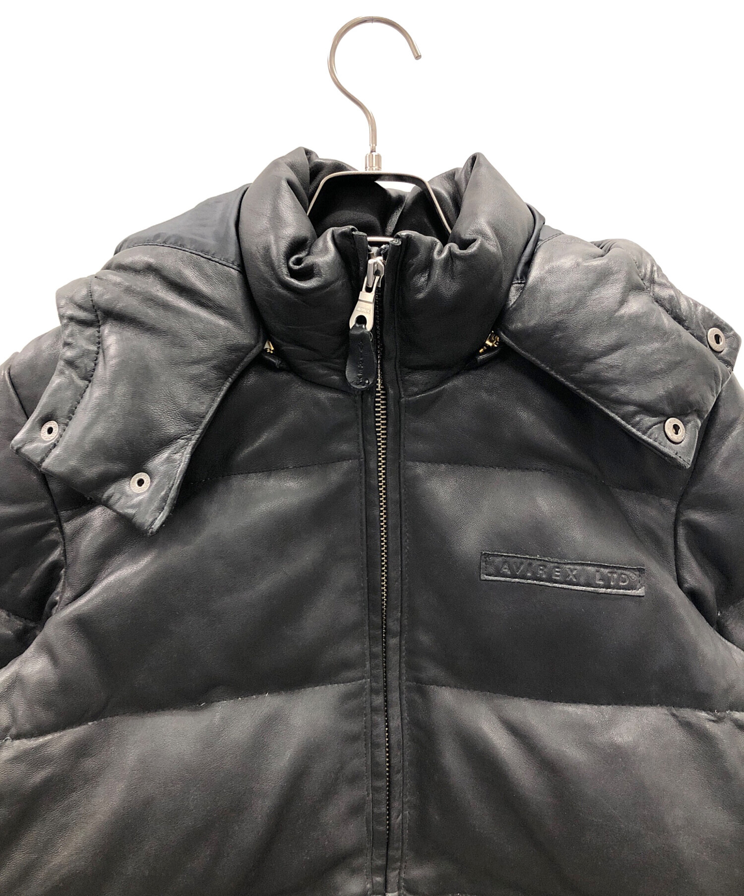 中古・古着通販】AVIREX (アヴィレックス) ダウンジャケット ブラック 