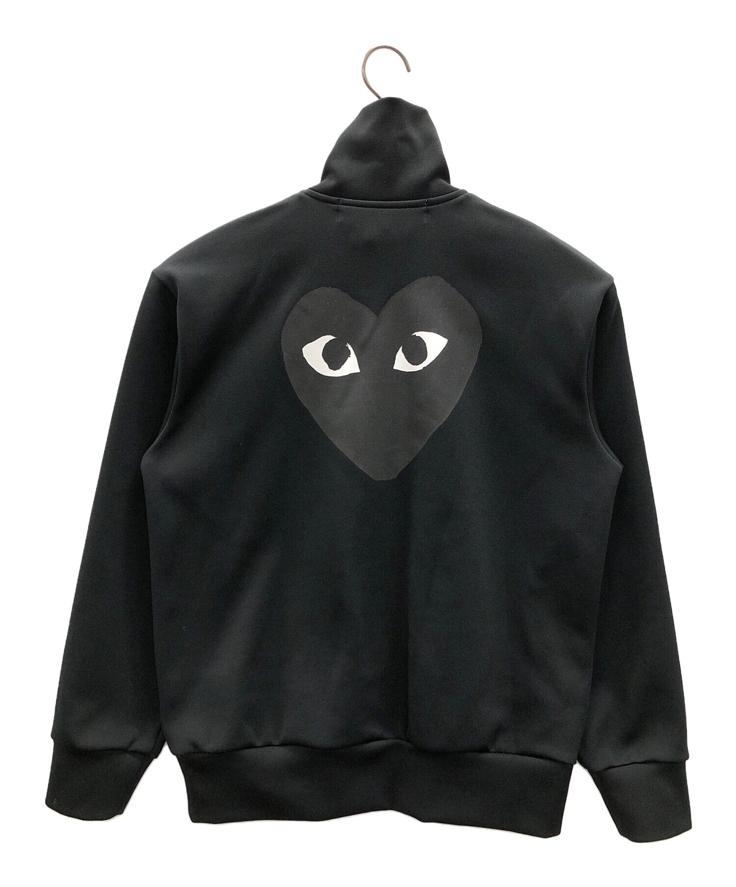 プレイコムデギャルソントラックジャケットブラック 中古・古着通販】PLAY COMME des GARCONS (プレイコムデギャルソン