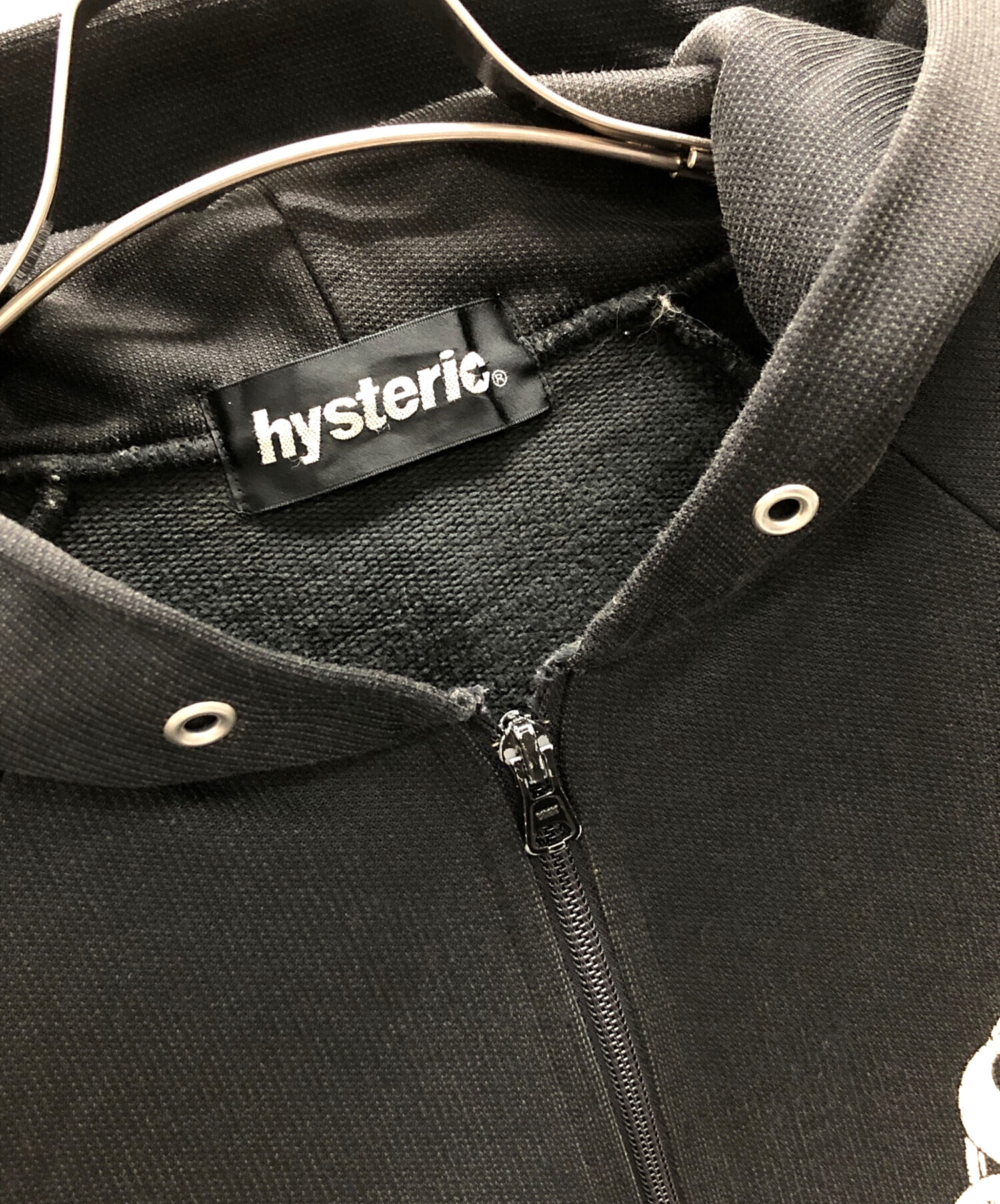 【美品】HYSTERICS ヒステリックス ジップアップ スウェットトレーナー 中古・古着通販】hysterics (ヒステリックス) ジップパーカー ブラック