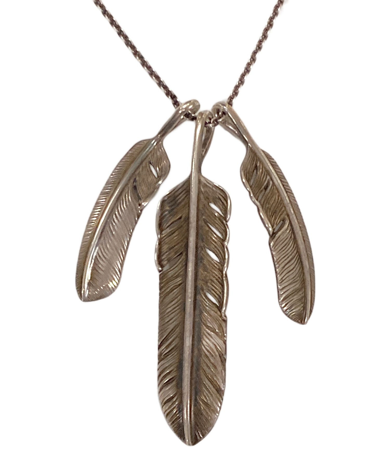 TMT×HARIM 3連フェザーネックレス ティーエムティー ハリム SV925 中古・古着通販】TMT (ティーエムティー) HARIM (ハリム) 3連フェザー