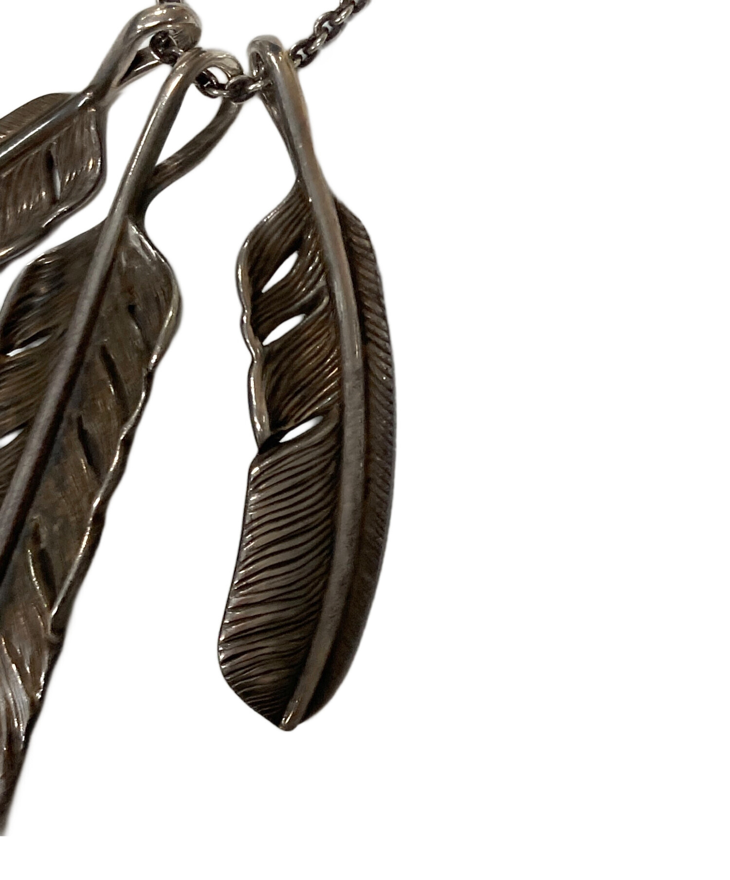 TMT×HARIM 3連　トリプル　フェザーネックレス シルバー925 完売品 中古・古着通販】TMT (ティーエムティー) HARIM (ハリム) 3連フェザー