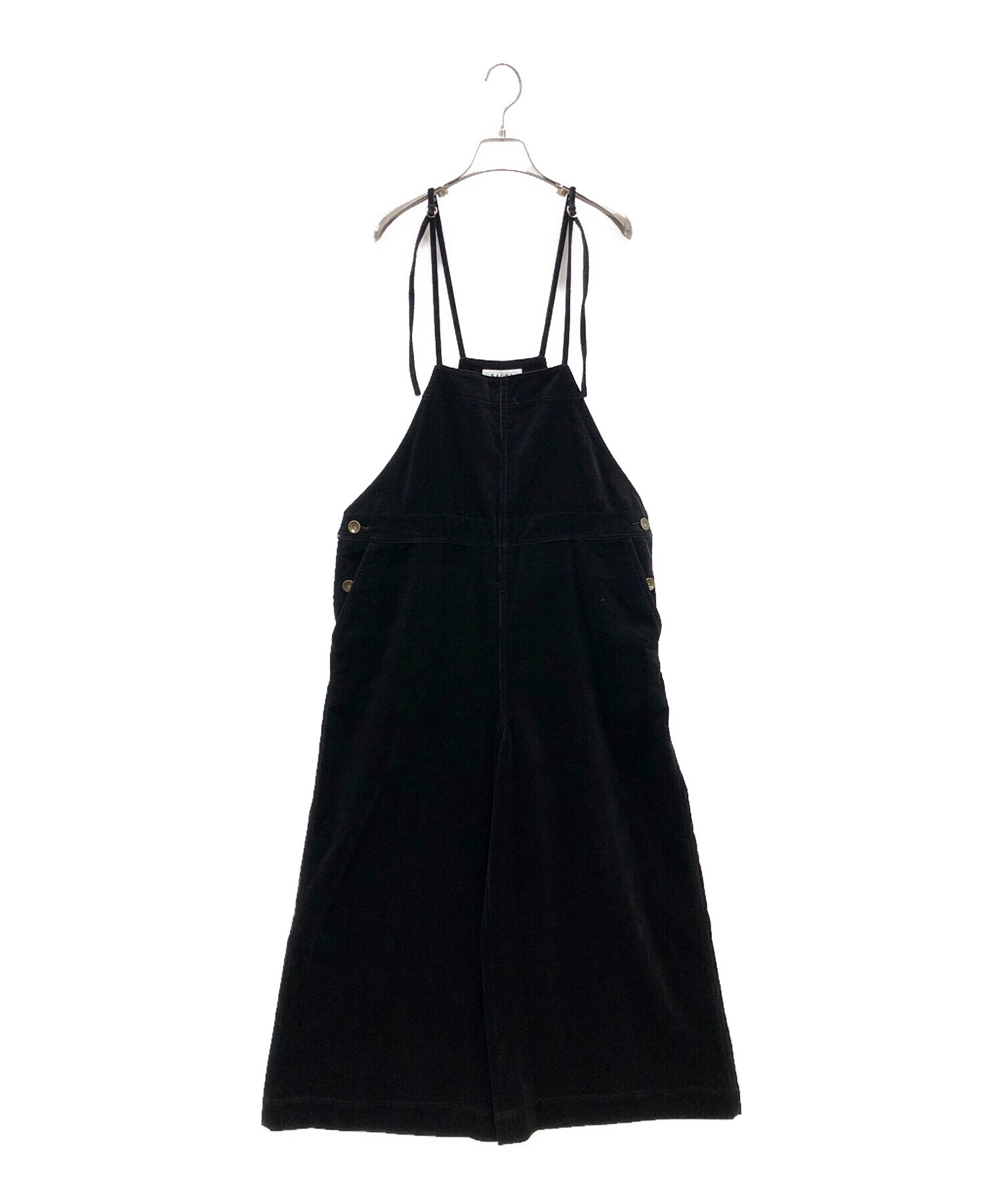 SACRA サロペット　黒 SACRA ブラック サロペットブラック