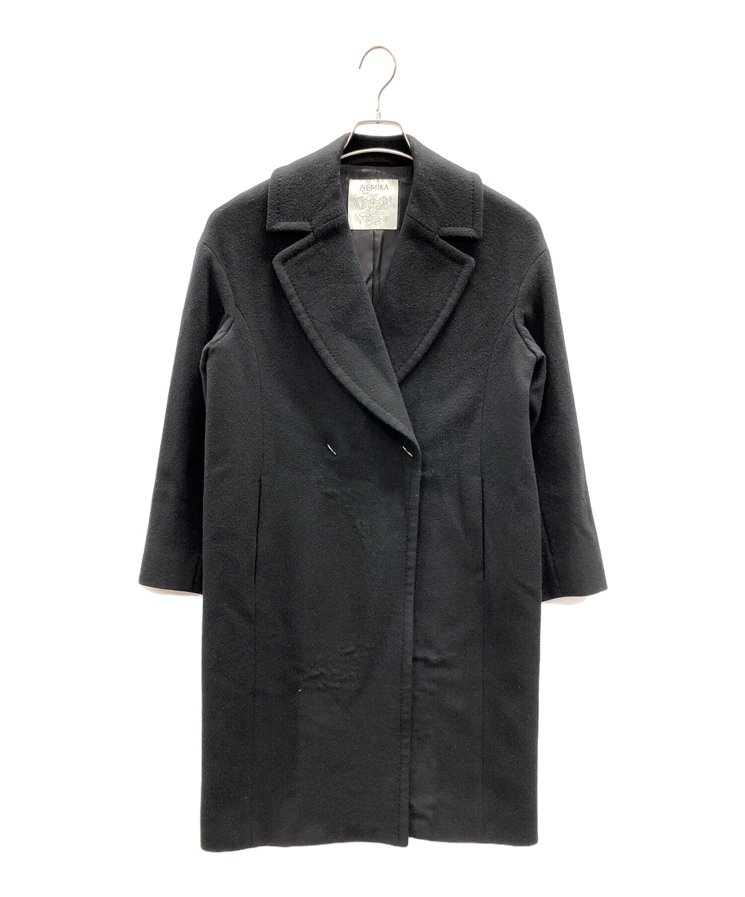 中古・古着通販】NEMIKA (ネミカ) コート ブラック サイズ:7｜ブランド