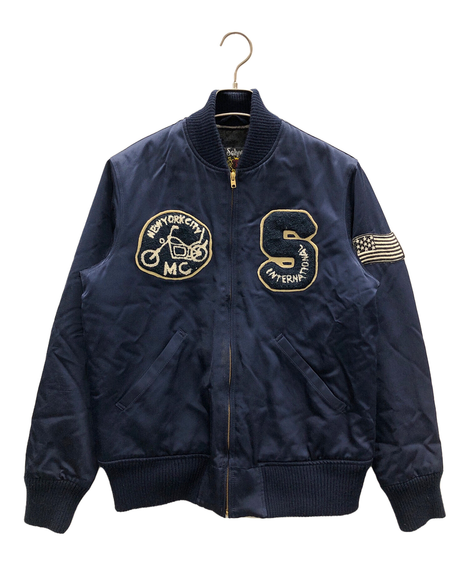 中古・古着通販】Schott (ショット) スタジャン ネイビー サイズ:S 