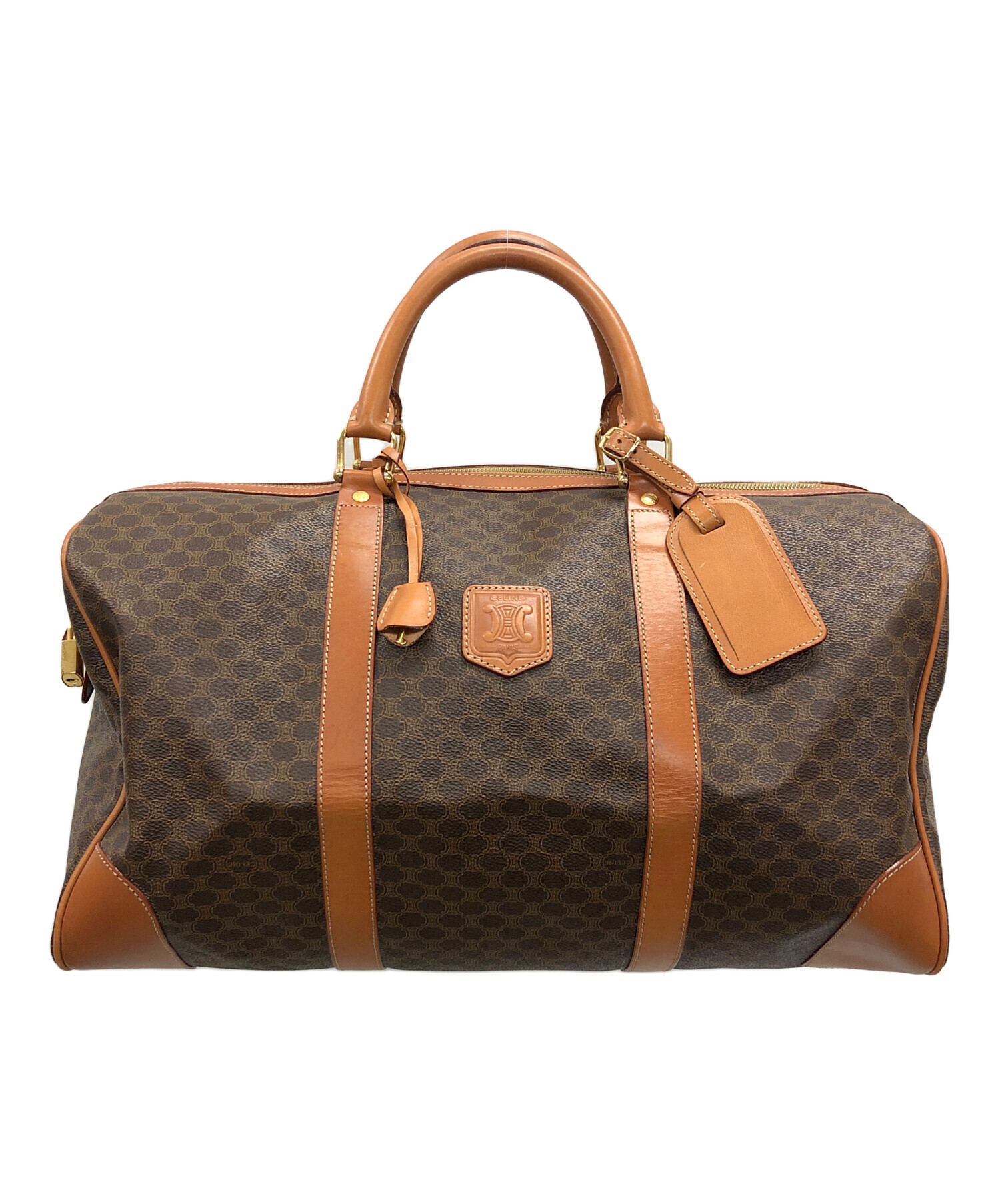 中古・古着通販】CELINE (セリーヌ) ボストンバッグ マカダム ブラウン