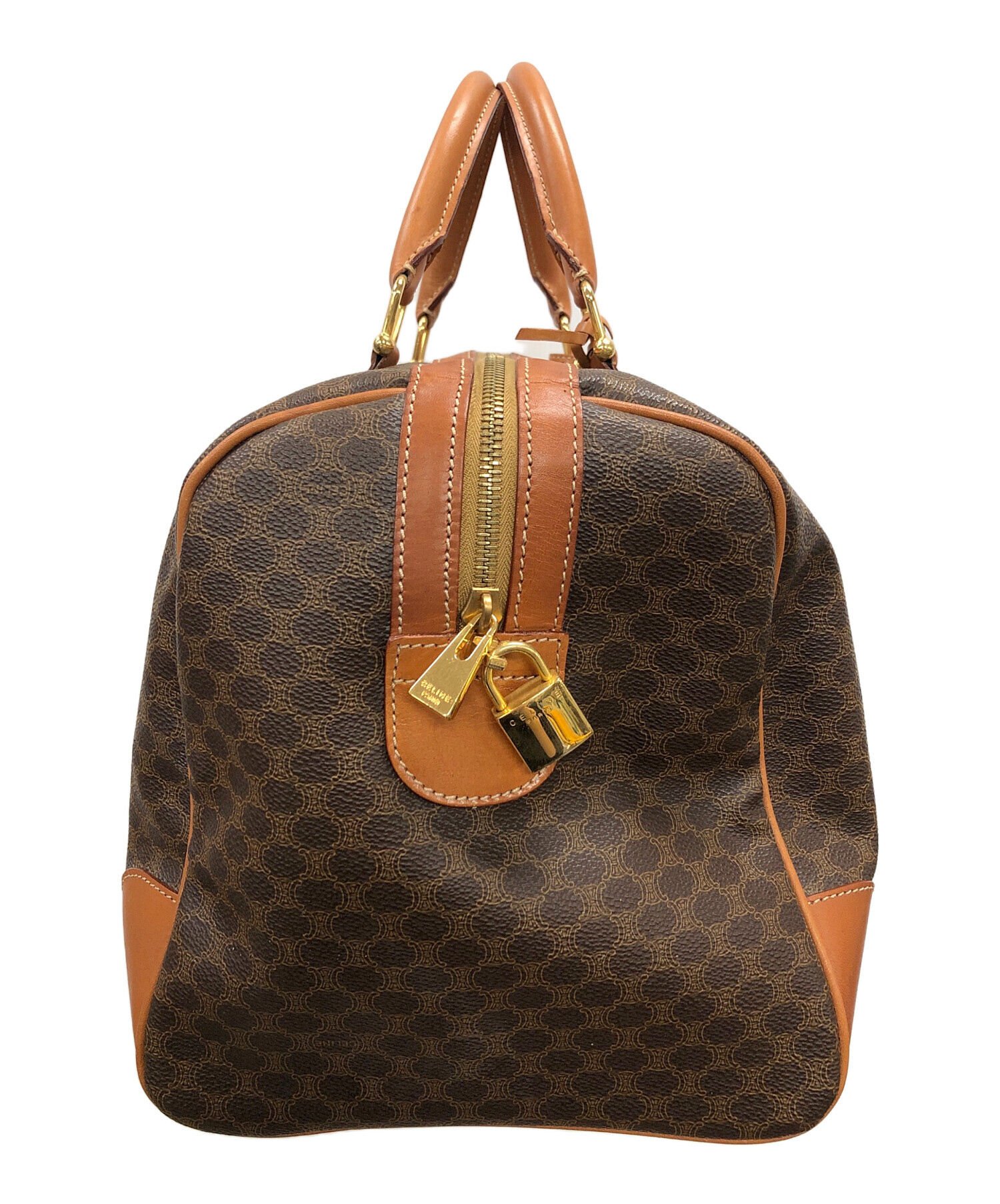 中古・古着通販】CELINE (セリーヌ) ボストンバッグ マカダム ブラウン