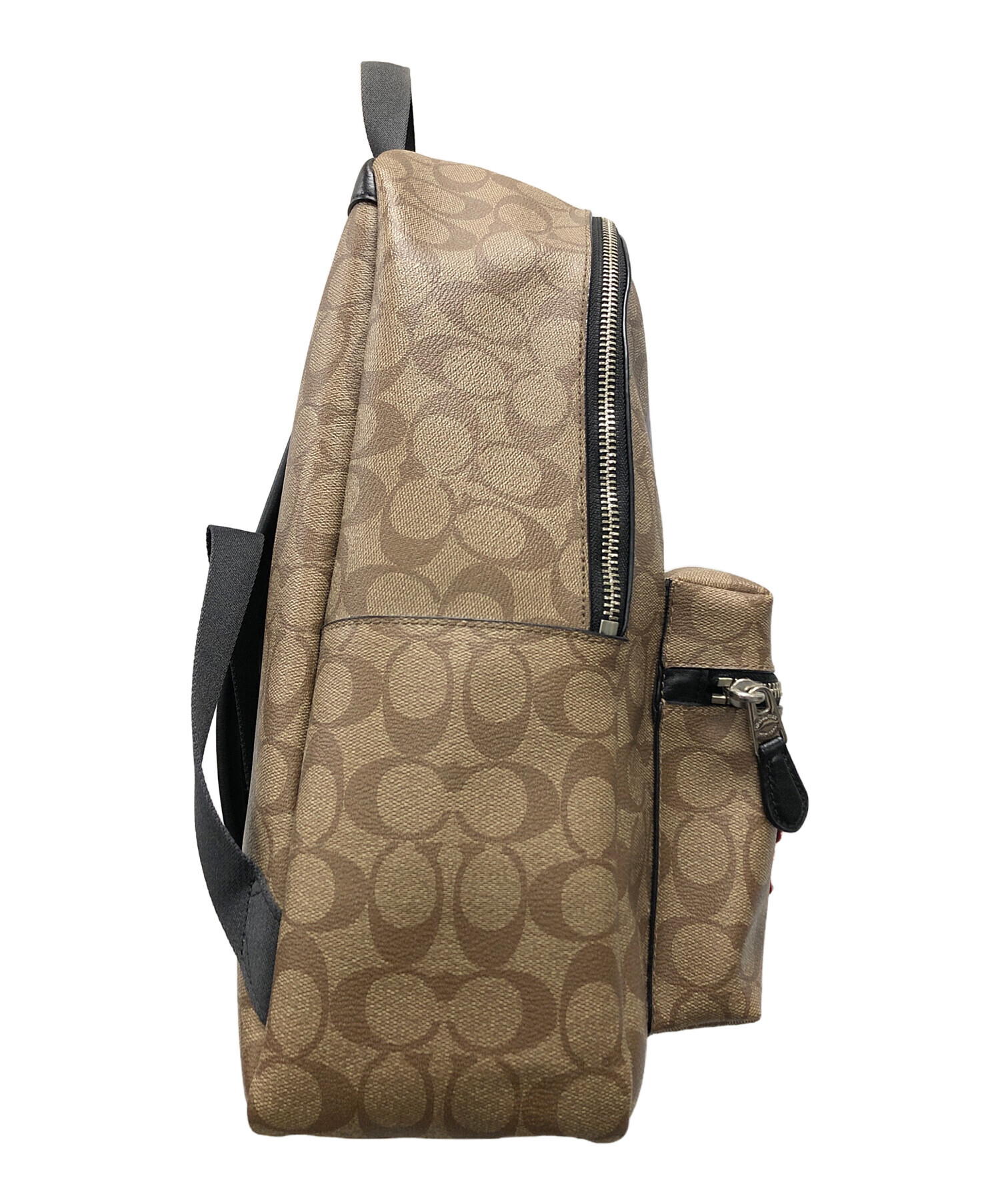 【新品タグ有】COACH コーチ リュック シグネチャー C2002 ベージュ 中古・古着通販】COACH (コーチ) リュック シグネチャー ワッペン