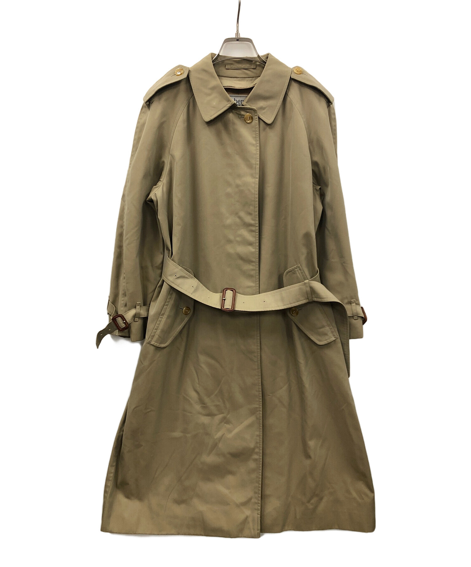 【美品】BURBERRY ステンカラーコート カーキ　レディース 11AB3 中古・古着通販】BURBERRY (バーバリー) ステンカラーコート カーキ