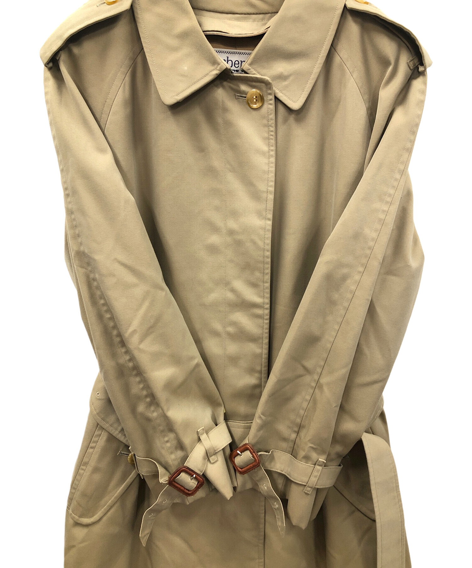 中古・古着通販】BURBERRY (バーバリー) ステンカラーコート カーキ