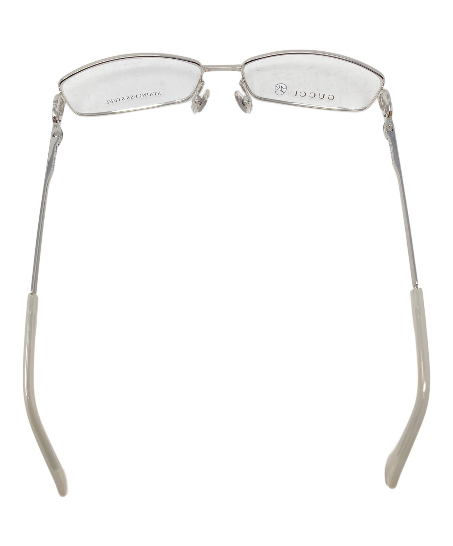 中古・古着通販】GUCCI (グッチ) 眼鏡 GGロゴ シルバー サイズ:53□15