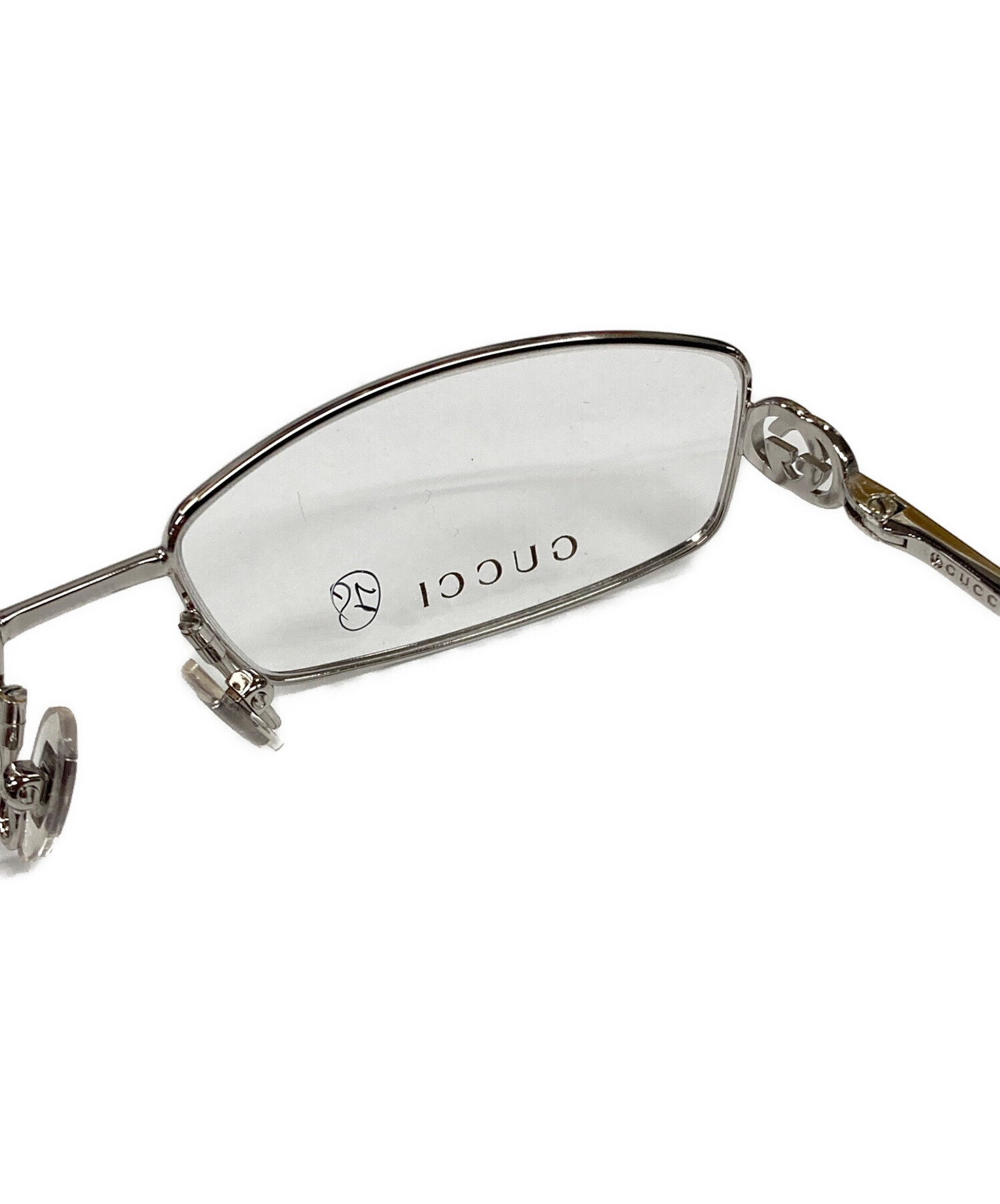 中古・古着通販】GUCCI (グッチ) 眼鏡 GGロゴ シルバー サイズ:53□15