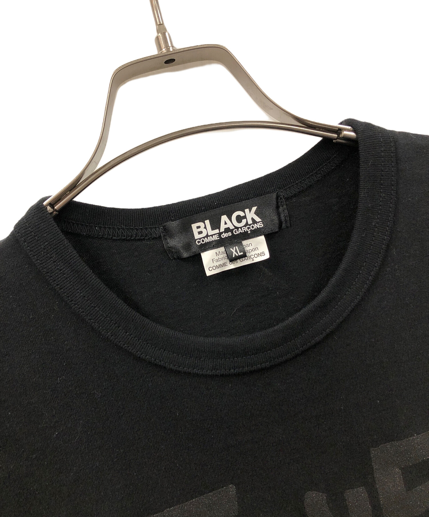 COMME des GARCONS メッセージプリント 長袖カットソー 黒 COMME des