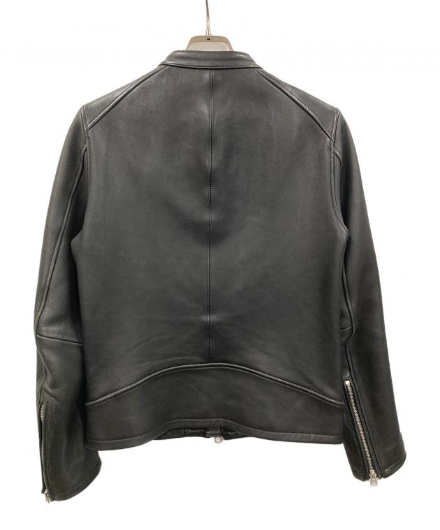 美品 HARE 羊革 ラムレザー シングルライダースジャケット SMALL 黒 中古・古着通販】HARE (ハレ) ラムレザーシングルライダースジャケット