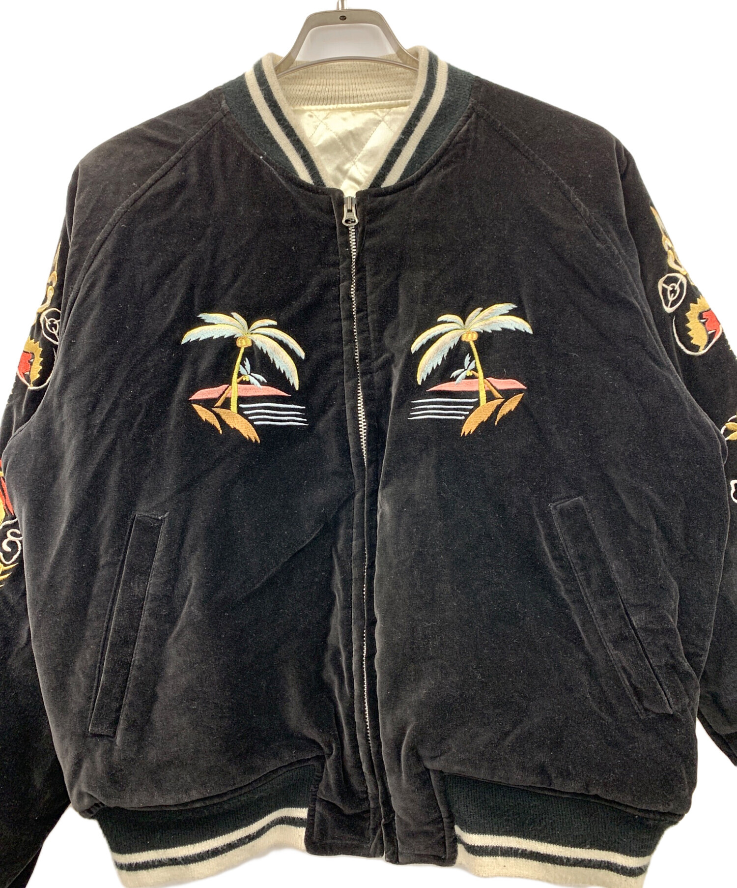 中古・古着通販】neyries (ネイリーズ) スカジャン ベロア ブラック