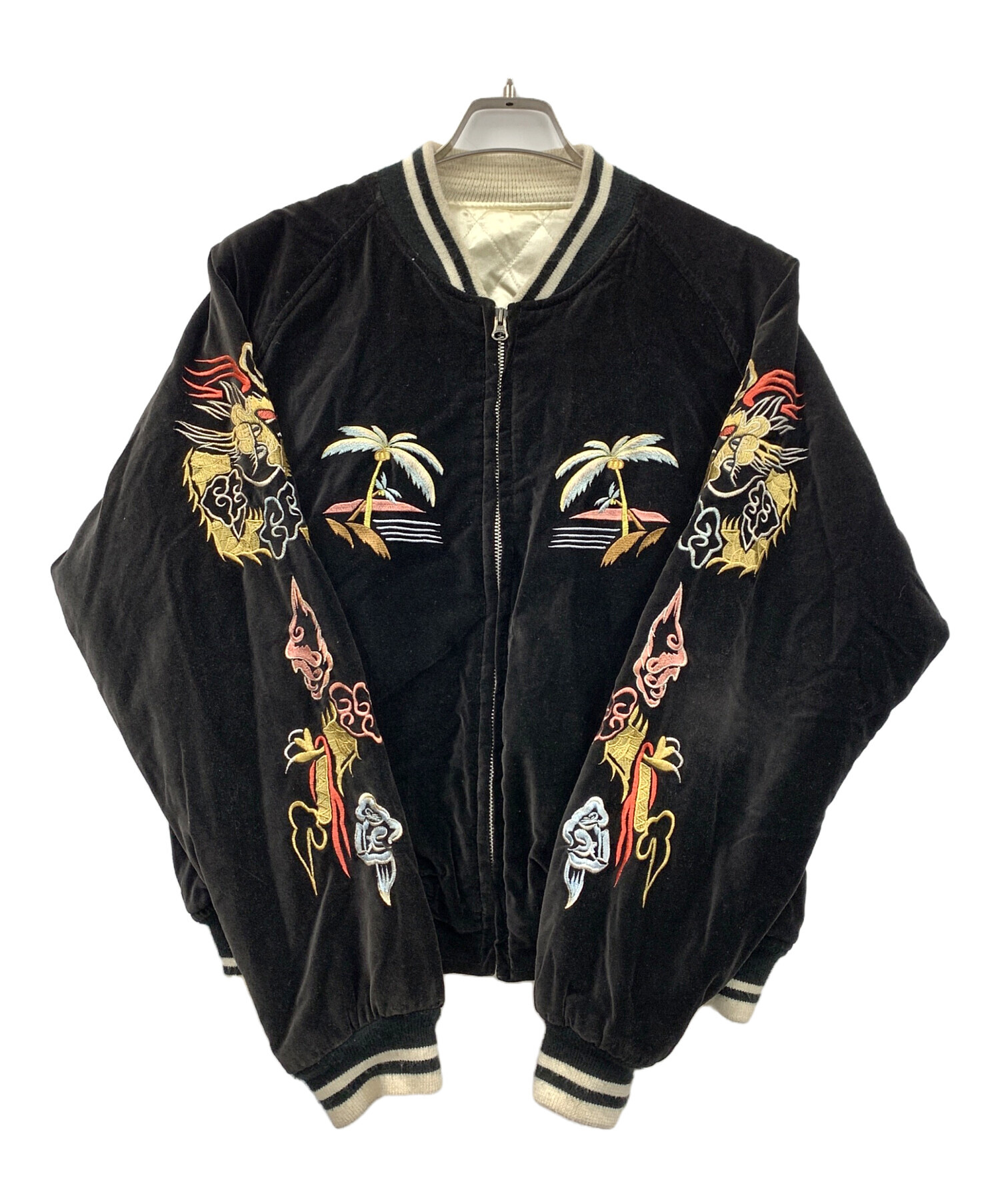中古・古着通販】neyries (ネイリーズ) スカジャン ベロア ブラック