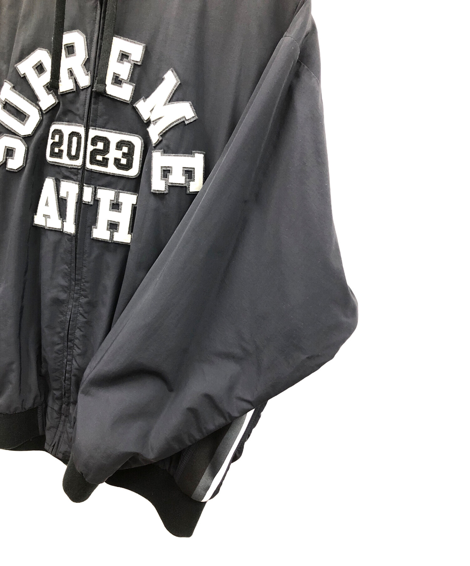 ジャケット・アウター Supreme Applique Hooded Track Jacket 中古・古着通販】SUPREME (シュプリーム) ナイロンジャケット ブラック