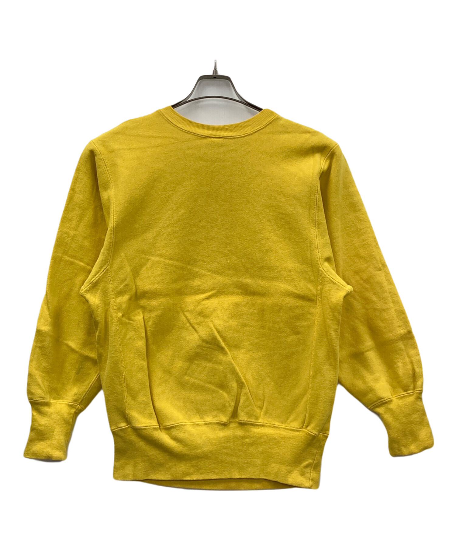 90s Champion リバースウィーブ クルーネック トレーナー イエローM 中古・古着通販】Champion (チャンピオン) 90s リバースウィーブ