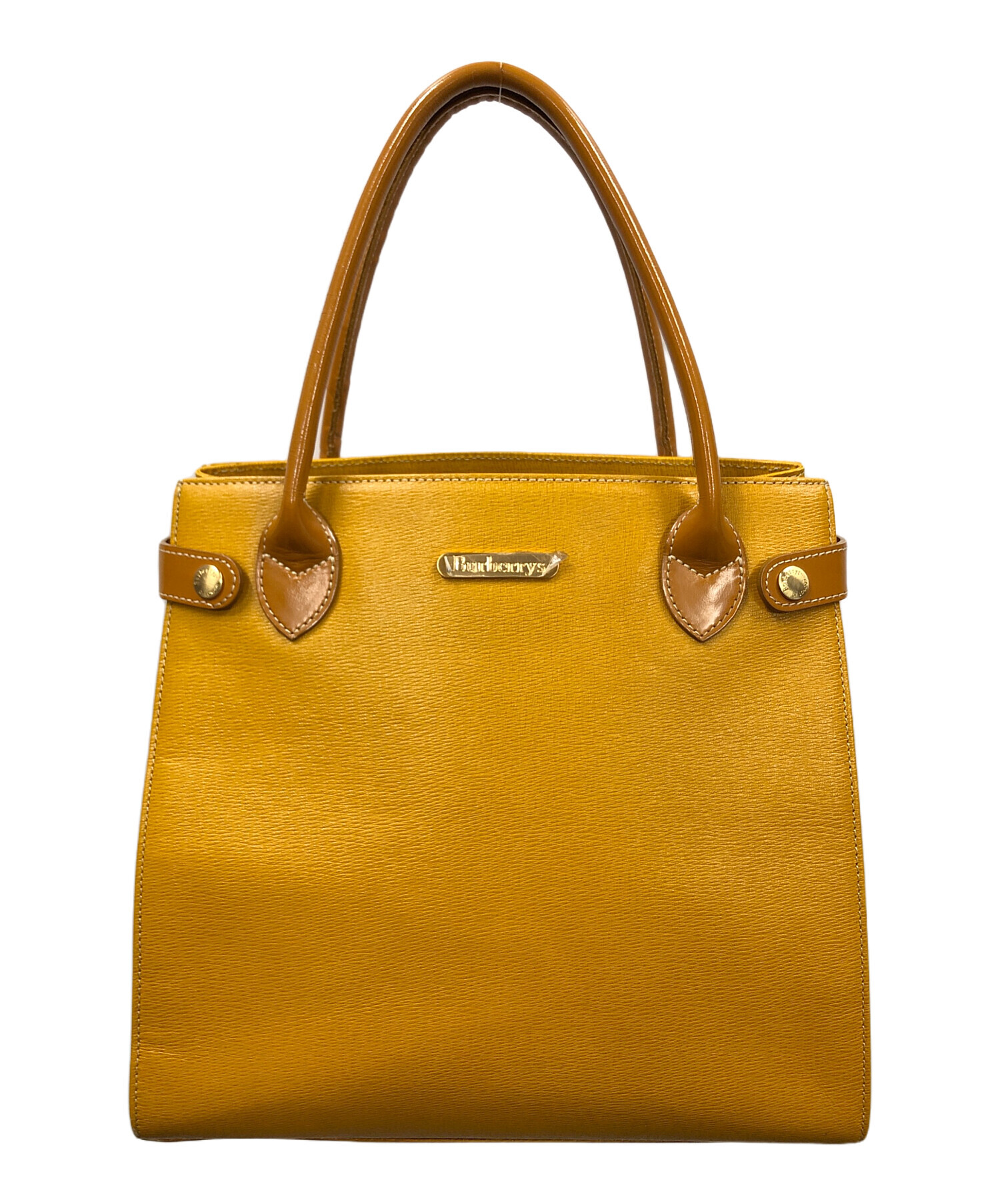 中古・古着通販】BURBERRY (バーバリー) ハンドバッグ イエロー サイズ