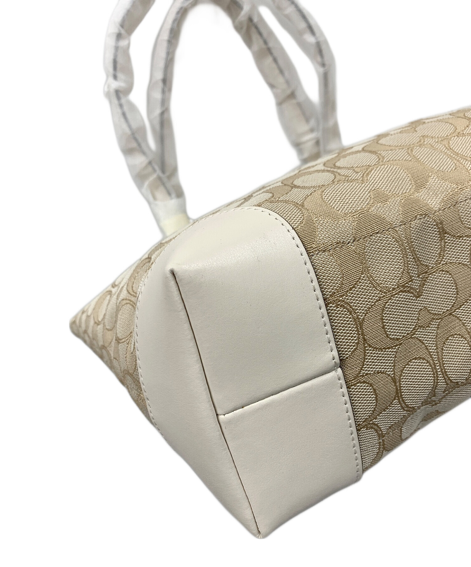 中古・古着通販】COACH (コーチ) トートバッグ シグネチャー ベージュ