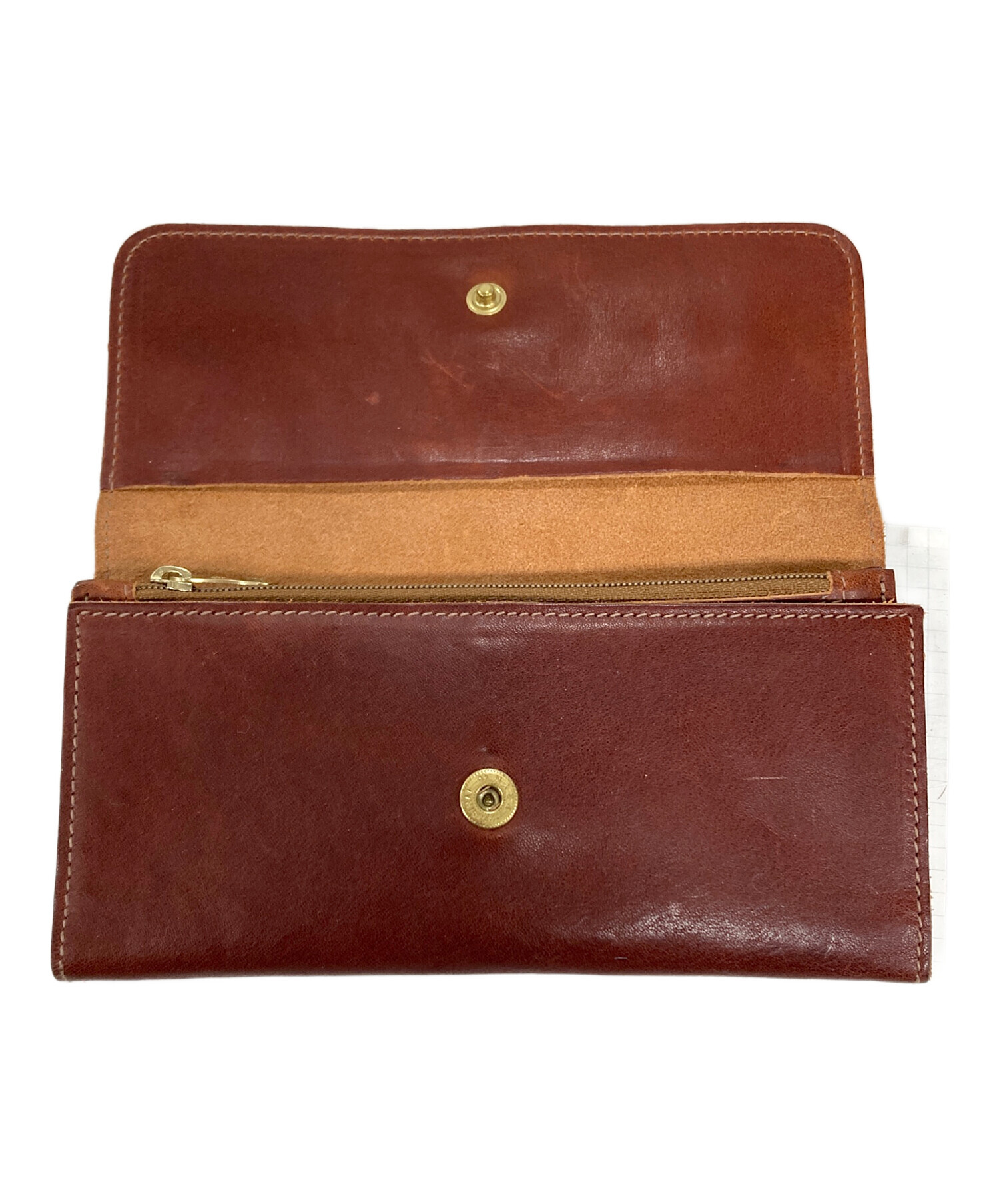 未使用品 IL BISONTE ダークブラウン 長財布 中古・古着通販】IL BISONTE (イル ビゾンテ) 長財布 ブラウン サイズ