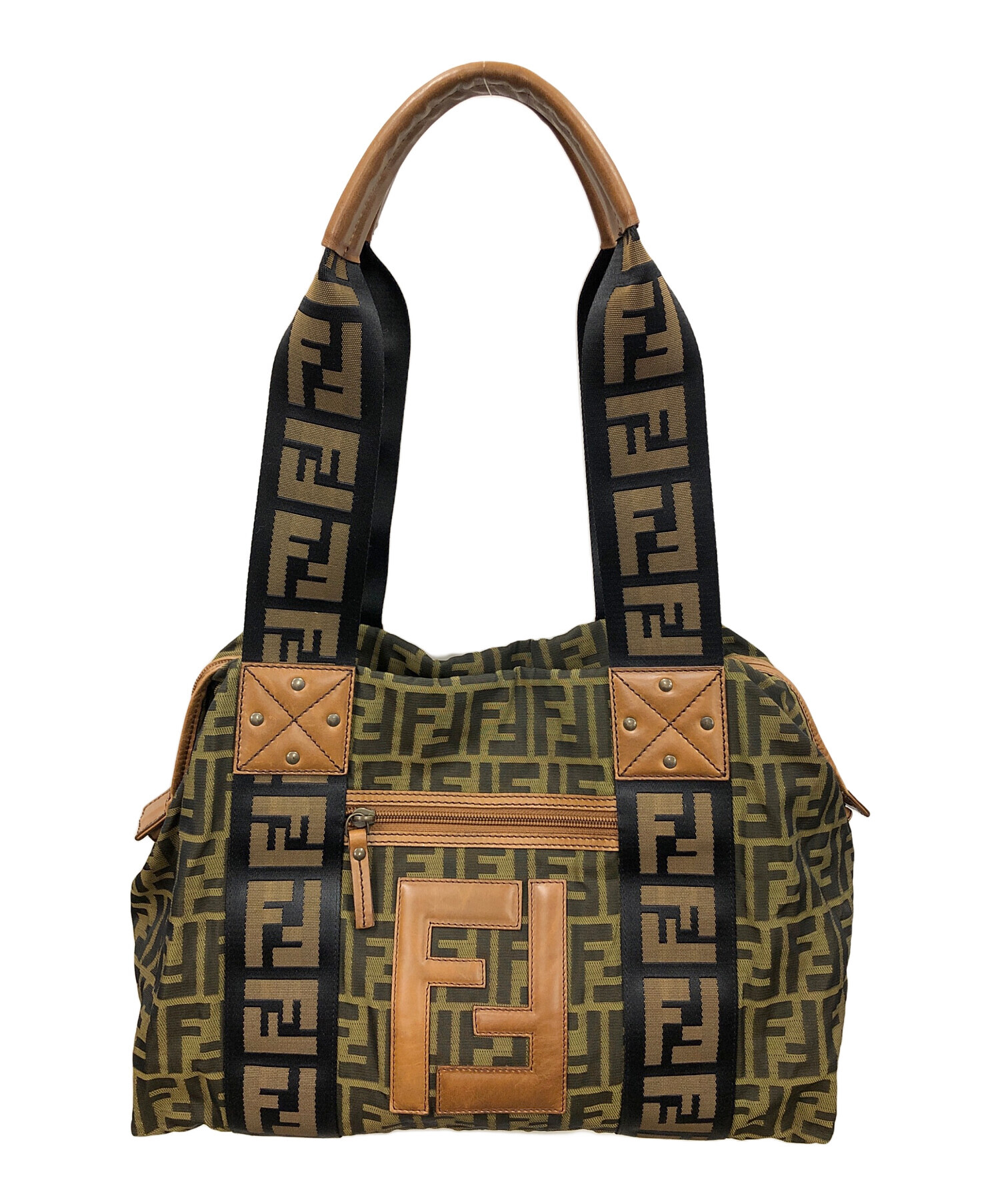 FENDI フェンディ トートバッグ レディース 【古着】【中古】 中古・古着通販】FENDI (フェンディ) トートバッグ ズッカ ブラウン