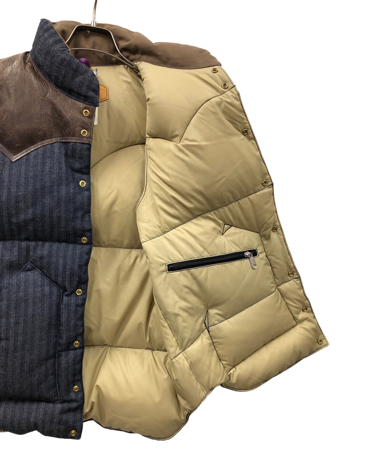 中古・古着通販】WAREHOUSE (ウエアハウス) ダウンベスト ネイビー