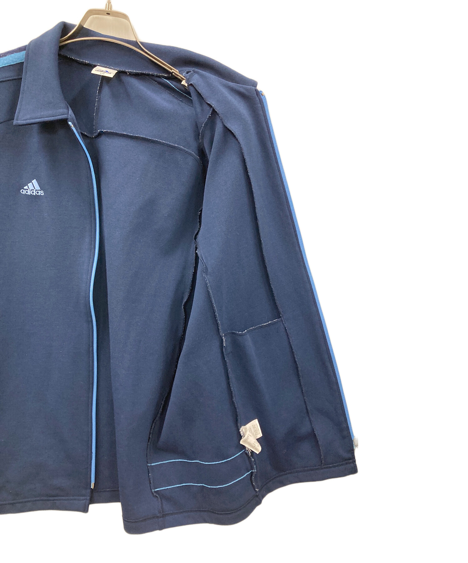 【新品/未使用品/タグ付き】adidas トラックジャケット ネイビー L 中古・古着通販】adidas (アディダス) 襟付トラックジャケット