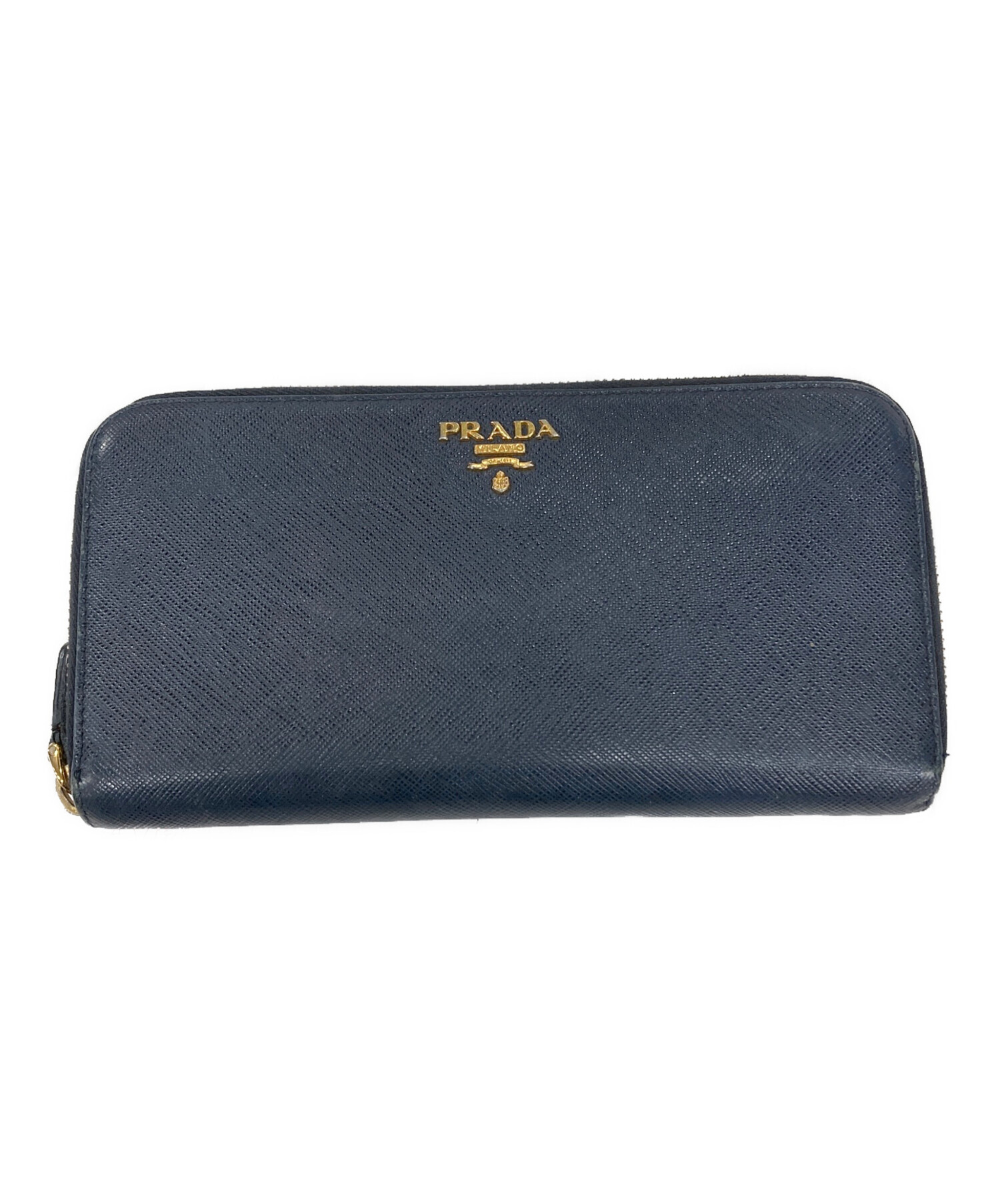 希少カラー　PRADA 1ML506 長財布　ネイビー PRADA（プラダ） 長財布 レディース PRADA Wallet ラウンドファスナー
