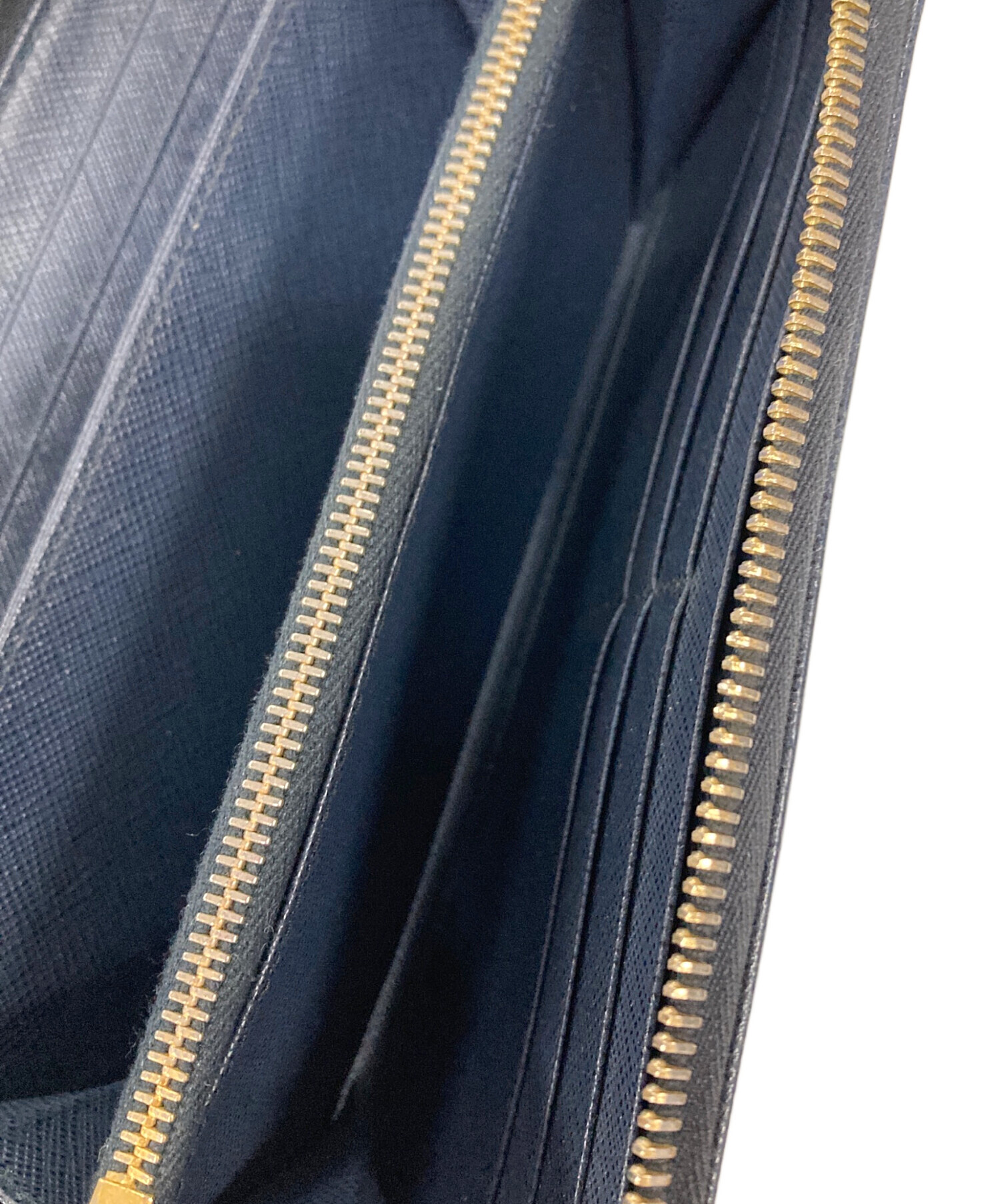 中古・古着通販】PRADA (プラダ) 長財布 ネイビー サイズ:実寸サイズに