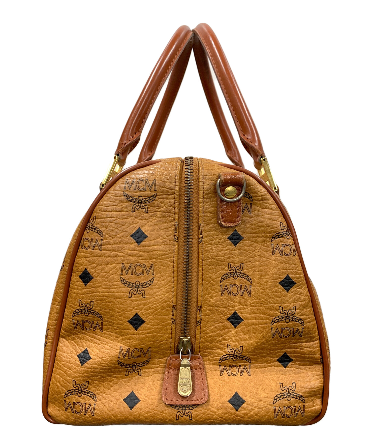 中古・古着通販】MCM (エムシーエム) ミニボストンバッグ キャラメル