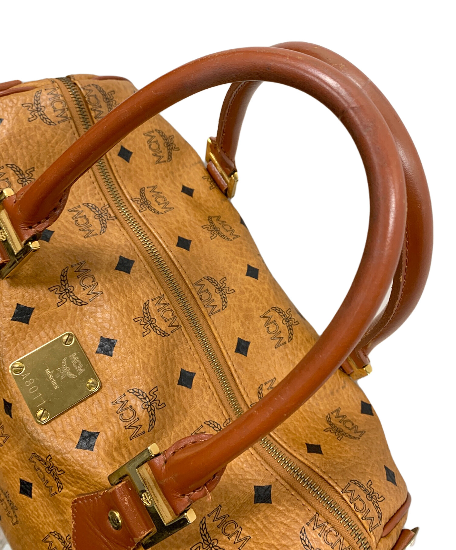 中古・古着通販】MCM (エムシーエム) ミニボストンバッグ キャラメル