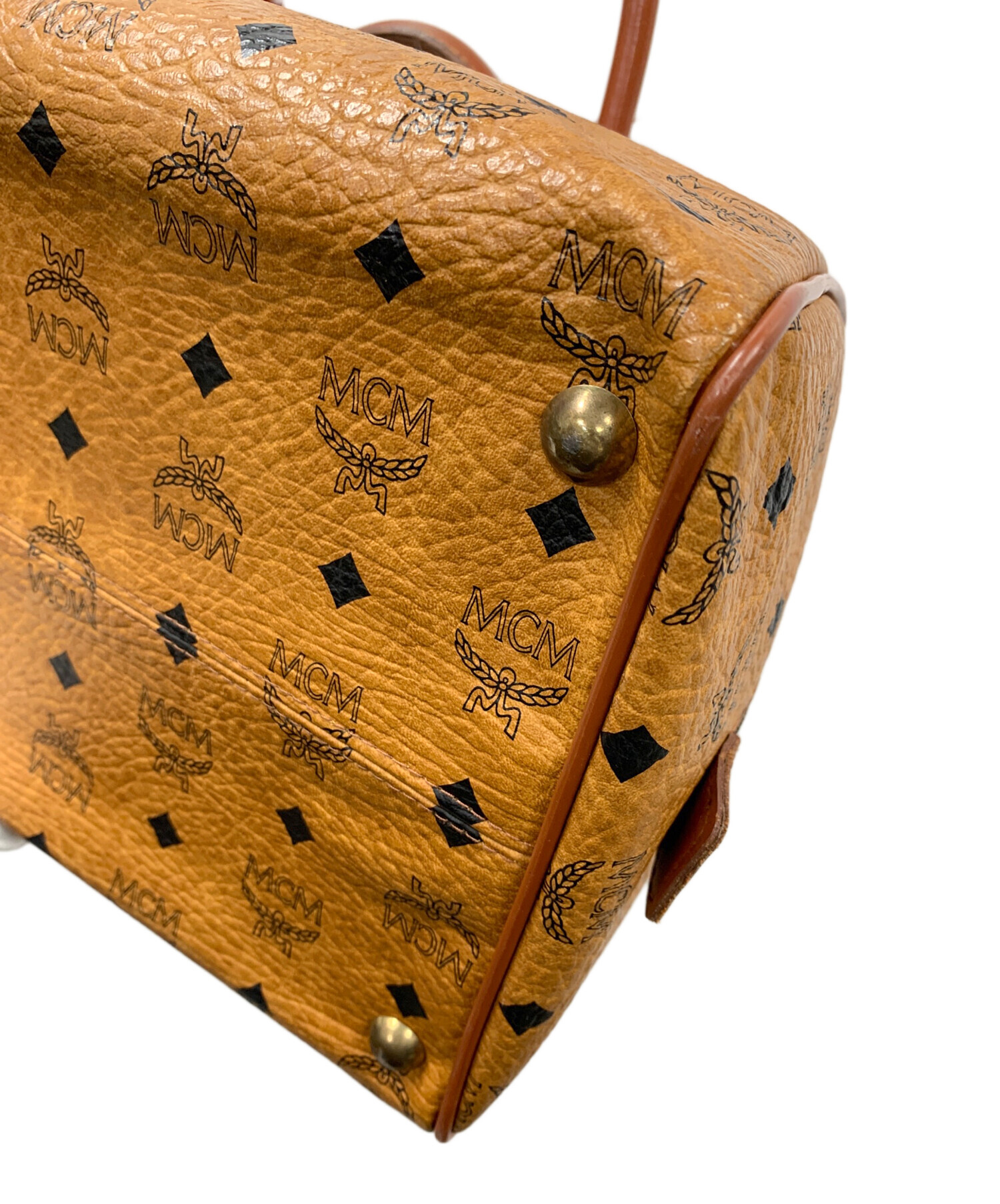 中古・古着通販】MCM (エムシーエム) ミニボストンバッグ キャラメル