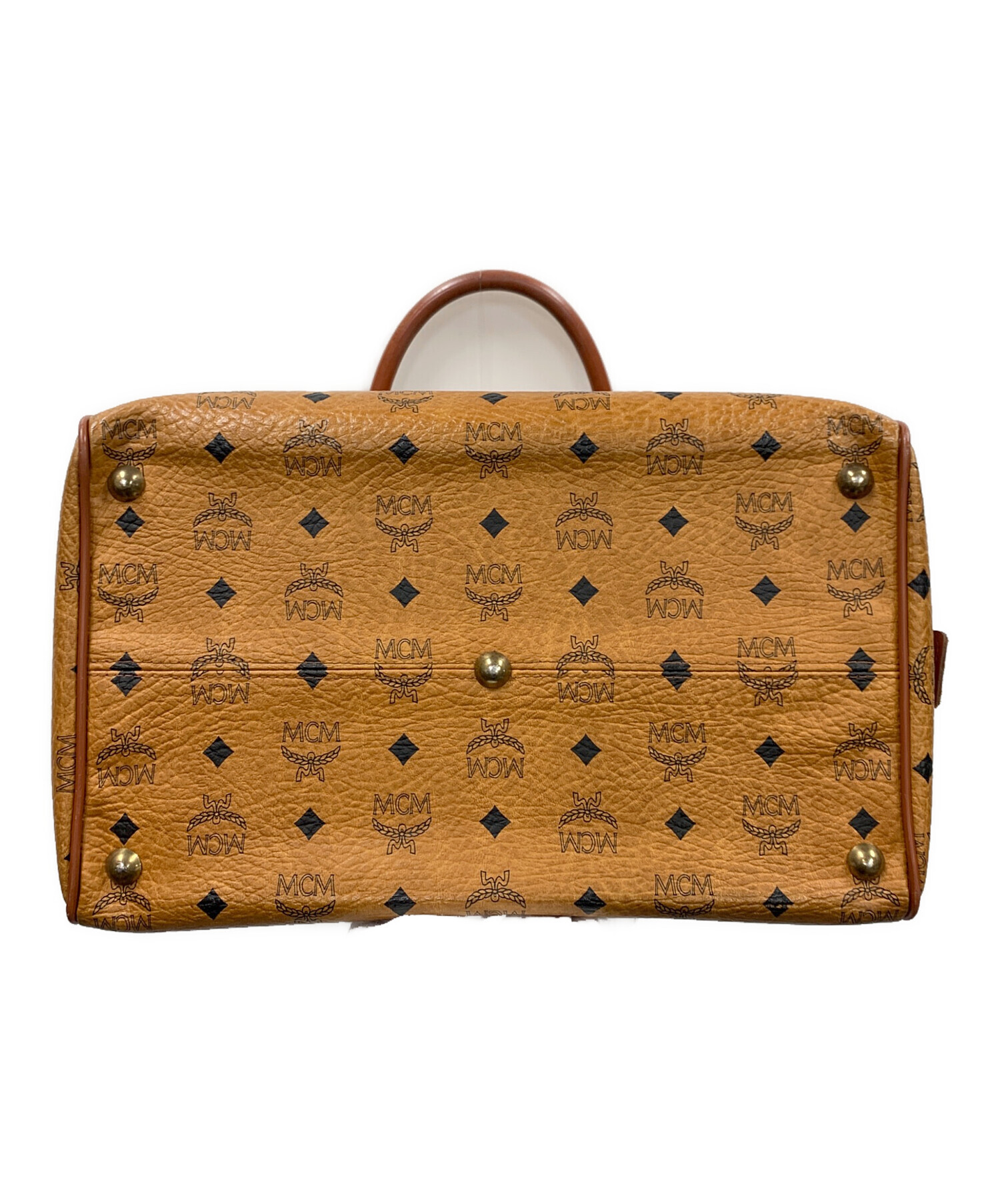 中古・古着通販】MCM (エムシーエム) ミニボストンバッグ キャラメル