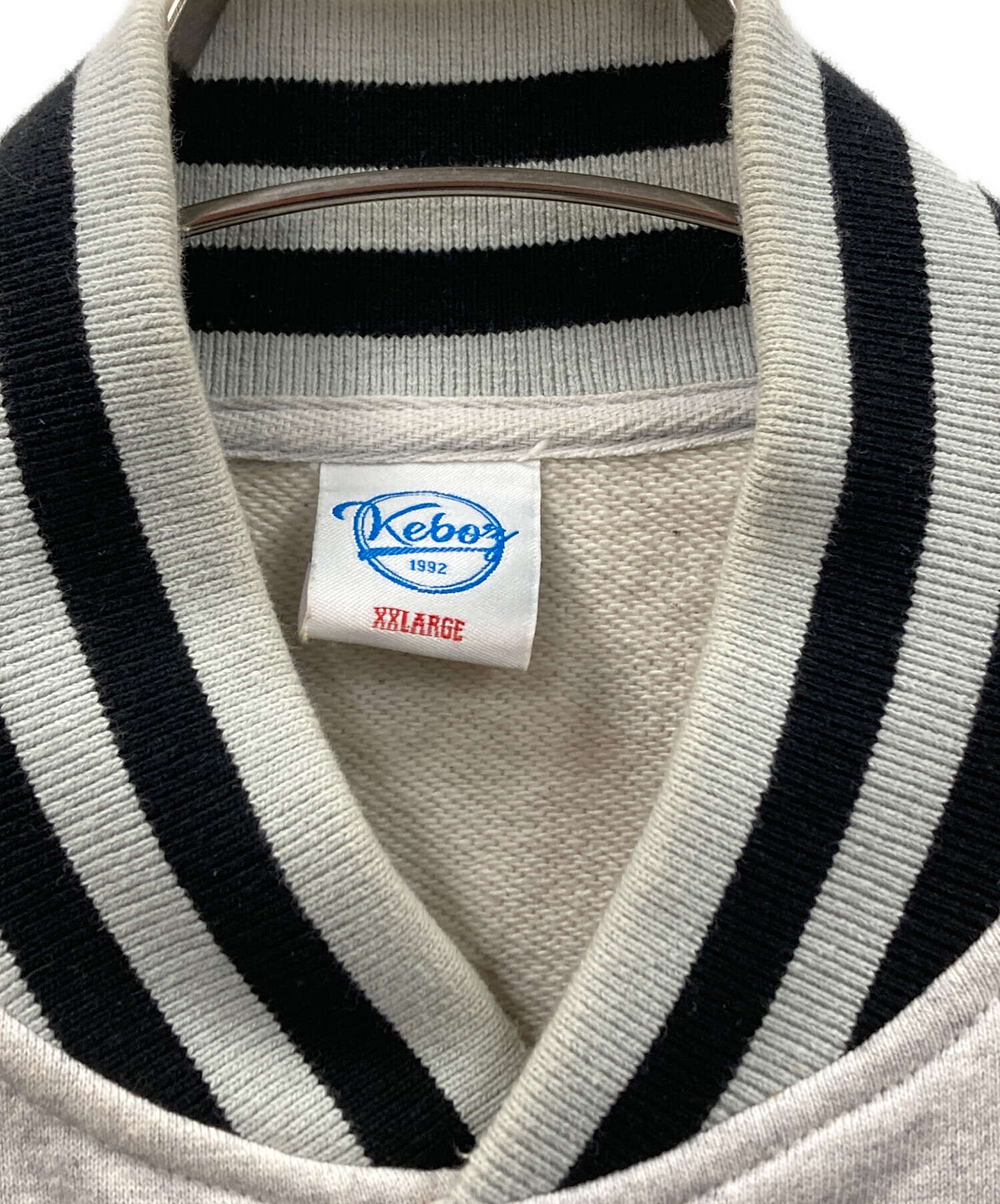 中古・古着通販】KEBOZ (ケボズ) スタジャン 刺繍ロゴ グレー サイズ