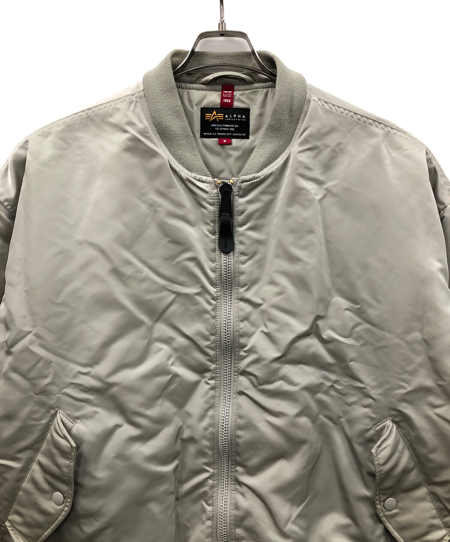 中古・古着通販】ALPHA (アルファ) MA-1ジャケット グレー サイズ:M