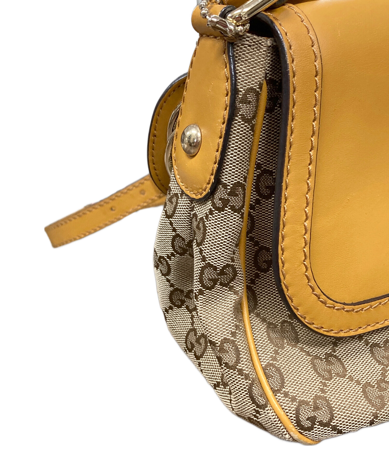 中古・古着通販】GUCCI (グッチ) ショルダーバッグ ベージュ サイズ