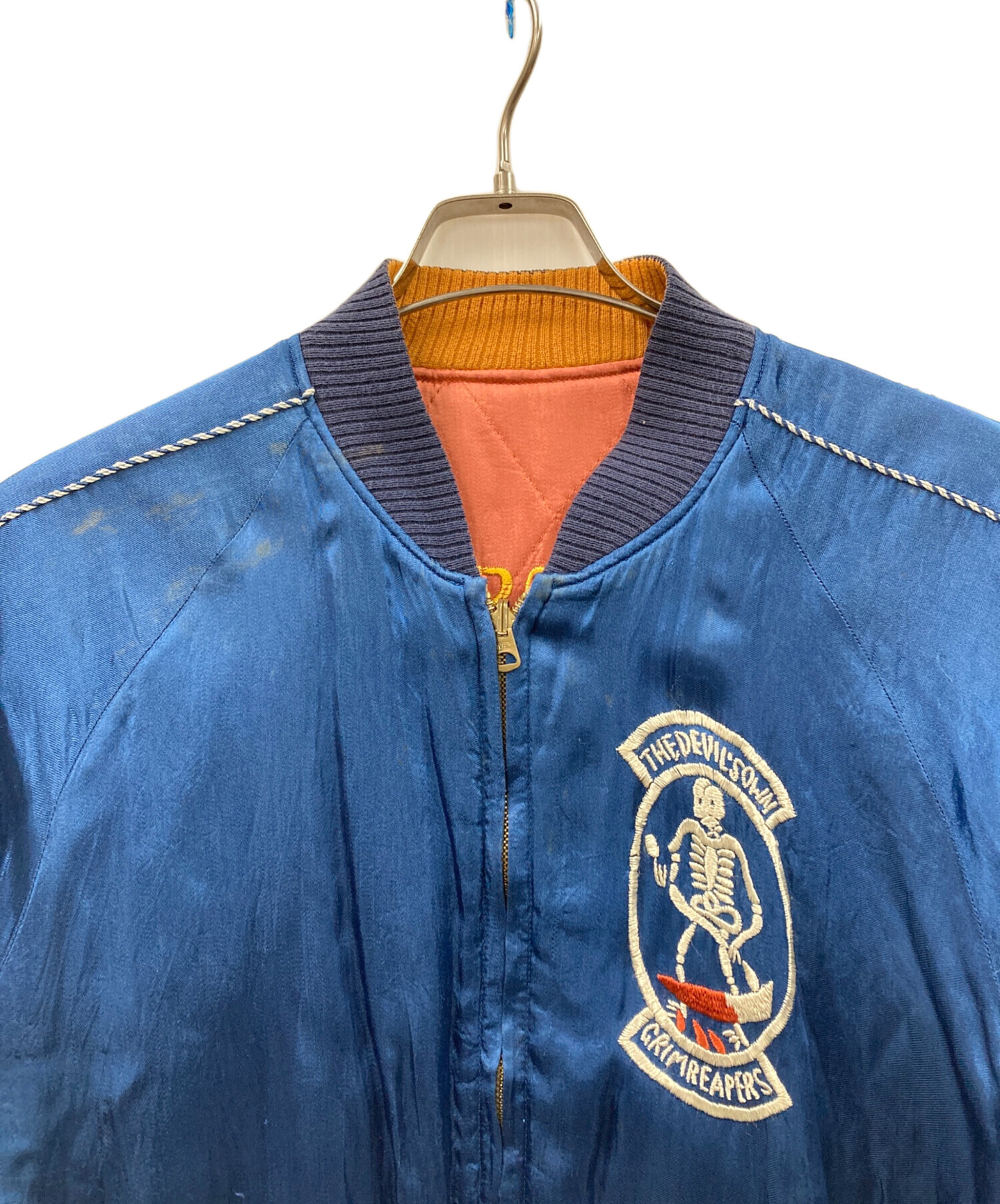 中古・古着通販】WAREHOUSE (ウエアハウス) スカジャン 刺繍 ブルー