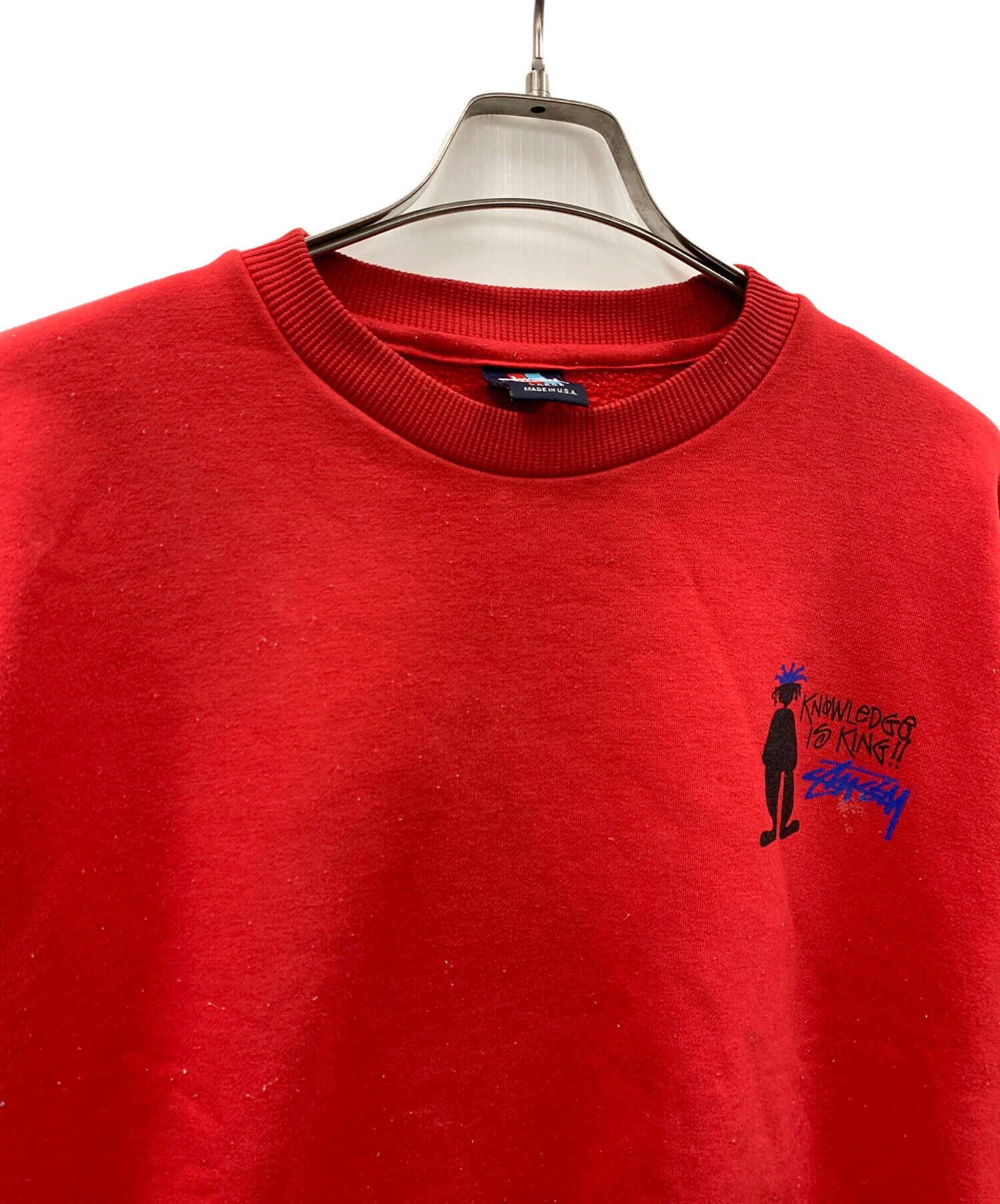 中古・古着通販】stussy (ステューシー) スウェット レッド サイズ:L