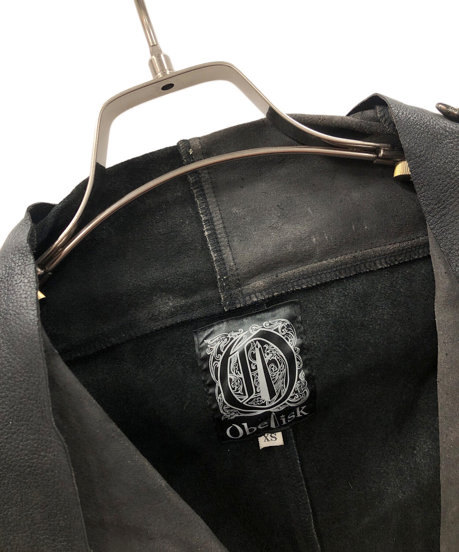 中古・古着通販】Obelisk (オベリスク) レザージャケット ブラック