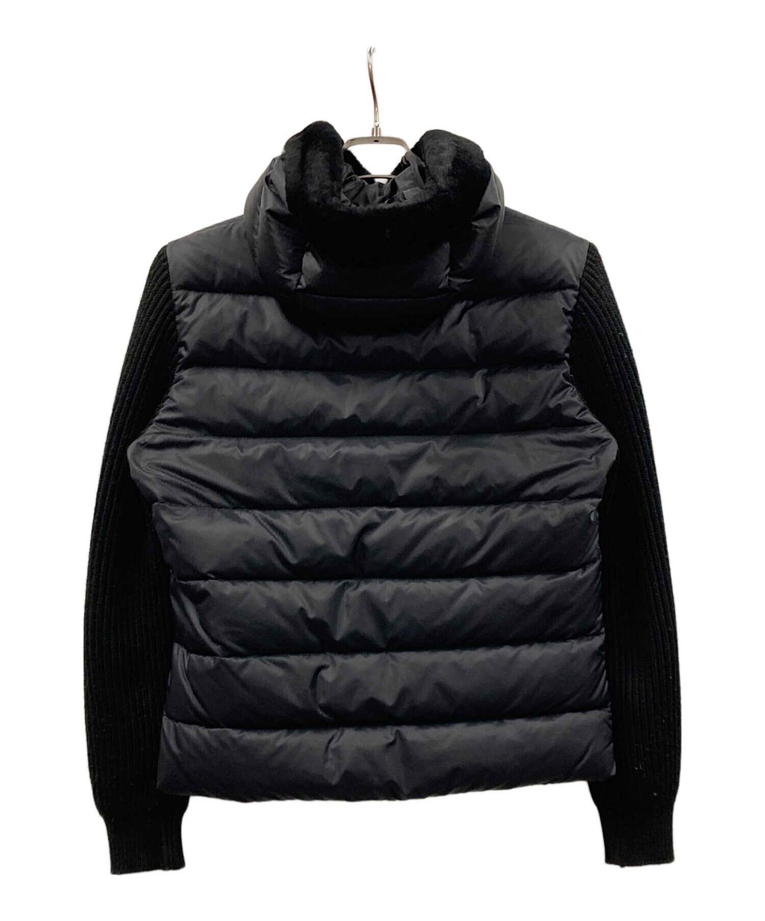 EMMETTI ブラック ムートンコートジャケット size44 新品未使用 中古・古着通販】EMMETI (エンメティ) ニットスリーブムートンダウン