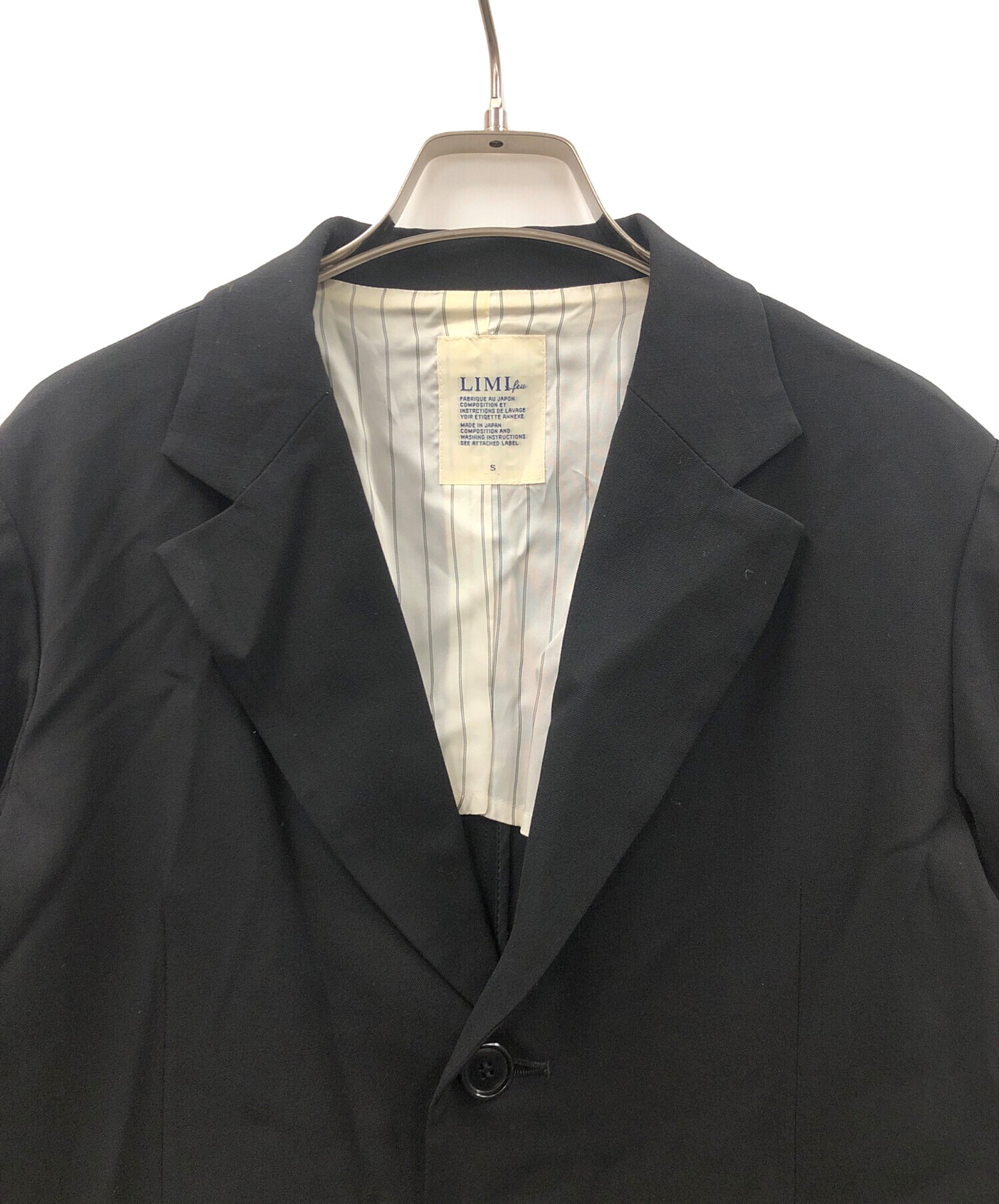 LIMI Feu 変形テーラードジャケット ドローストリング 黒 S リミフゥ 中古・古着通販】LIMI feu (リミフゥ) テーラードジャケット ブラック