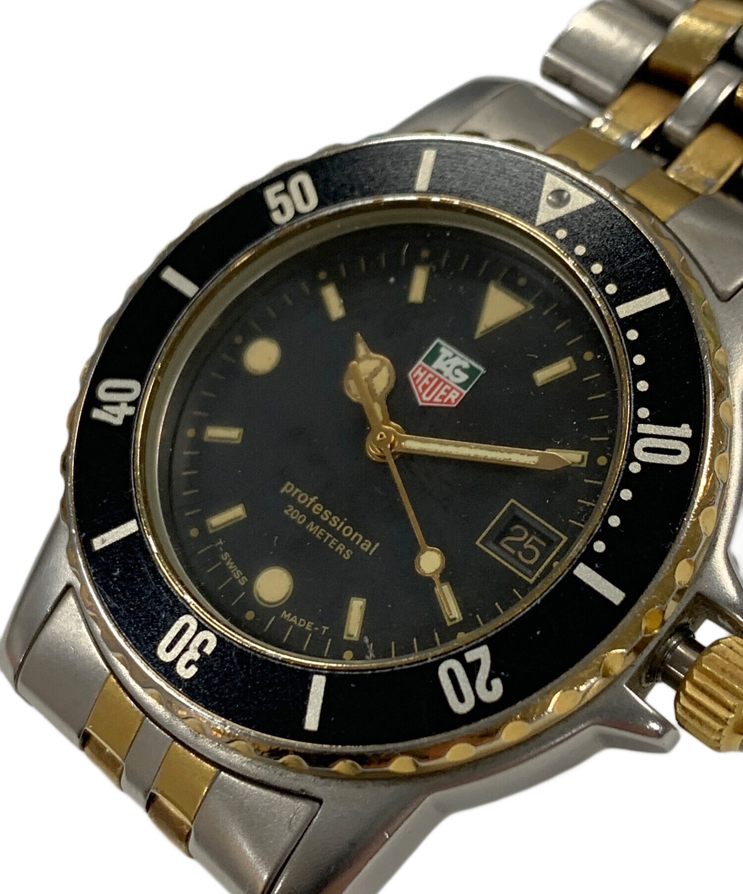中古・古着通販】TAG HEUER (タグホイヤー) 腕時計 クォーツ ブラック