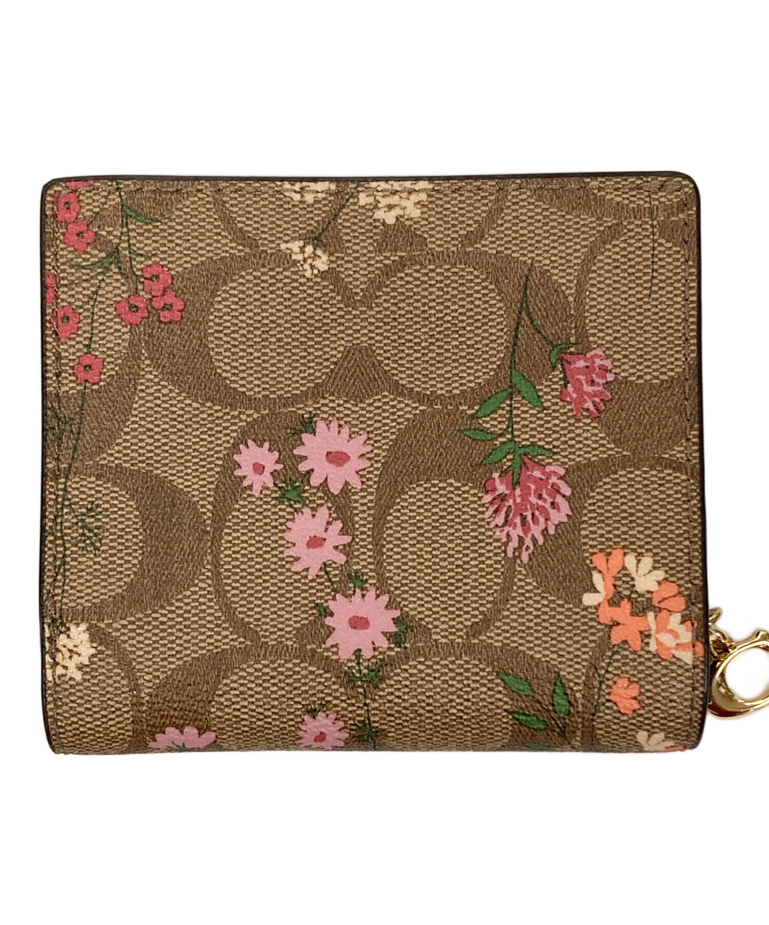 中古・古着通販】COACH (コーチ) 2つ折り財布 花柄 サイズ:実寸サイズ
